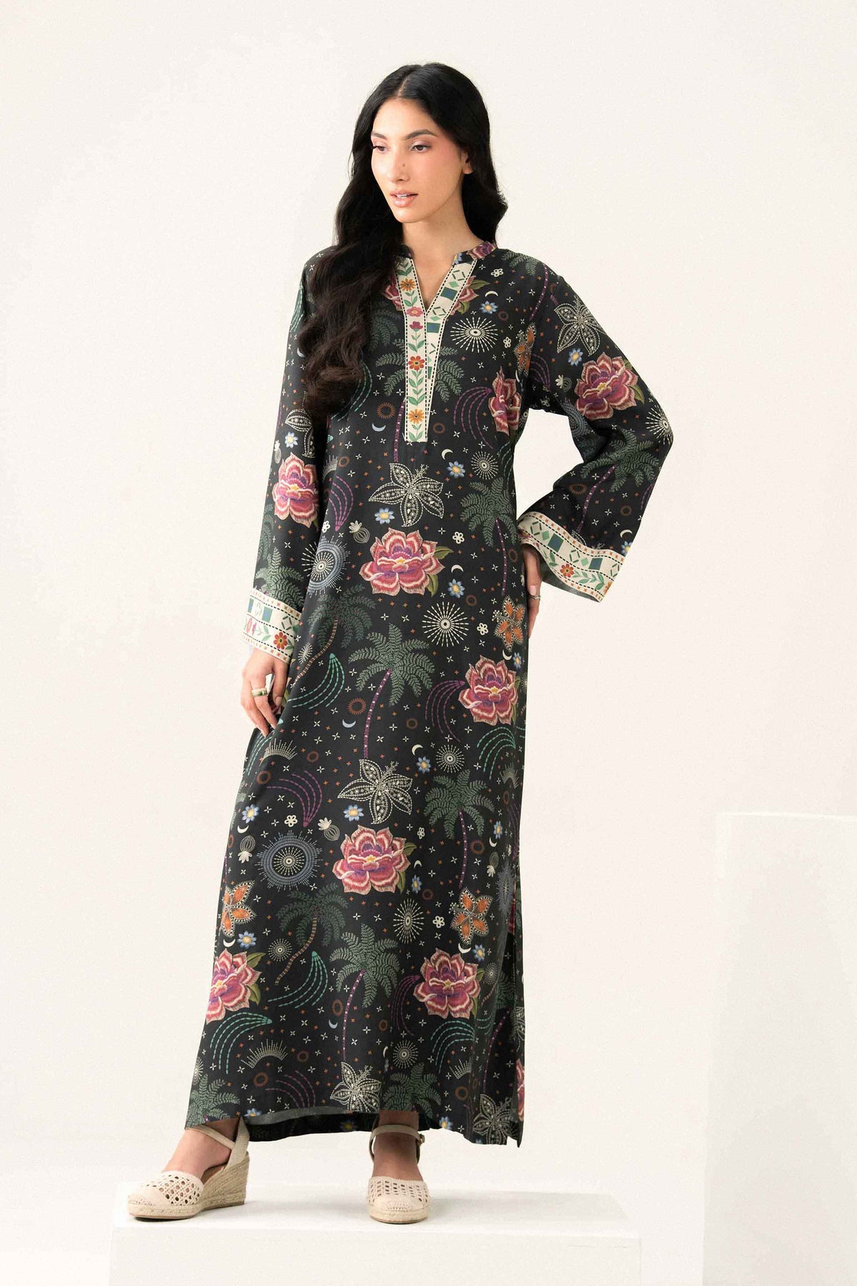 Nishat UK - Multi Printed Linen 1 Piece ready to wear Dress