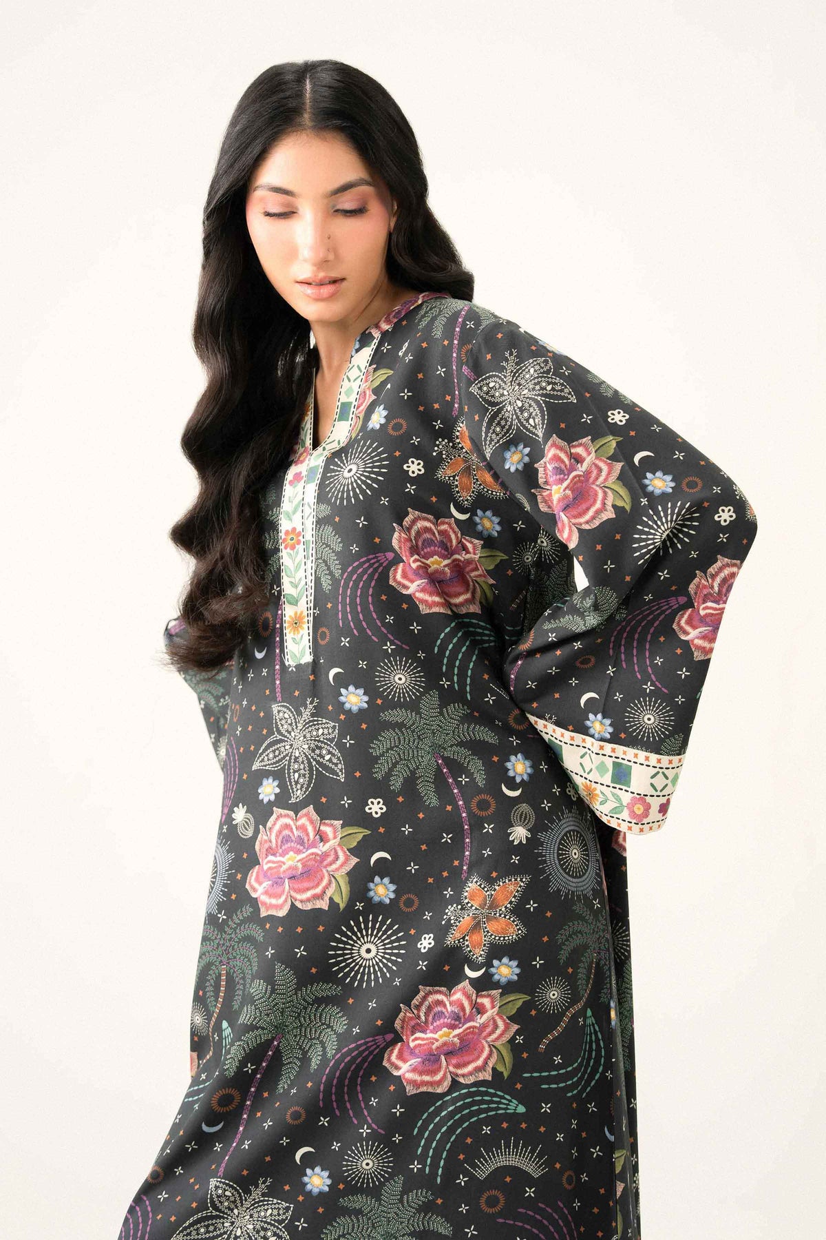 Nishat UK - Multi Printed Linen 1 Piece ready to wear Dress
