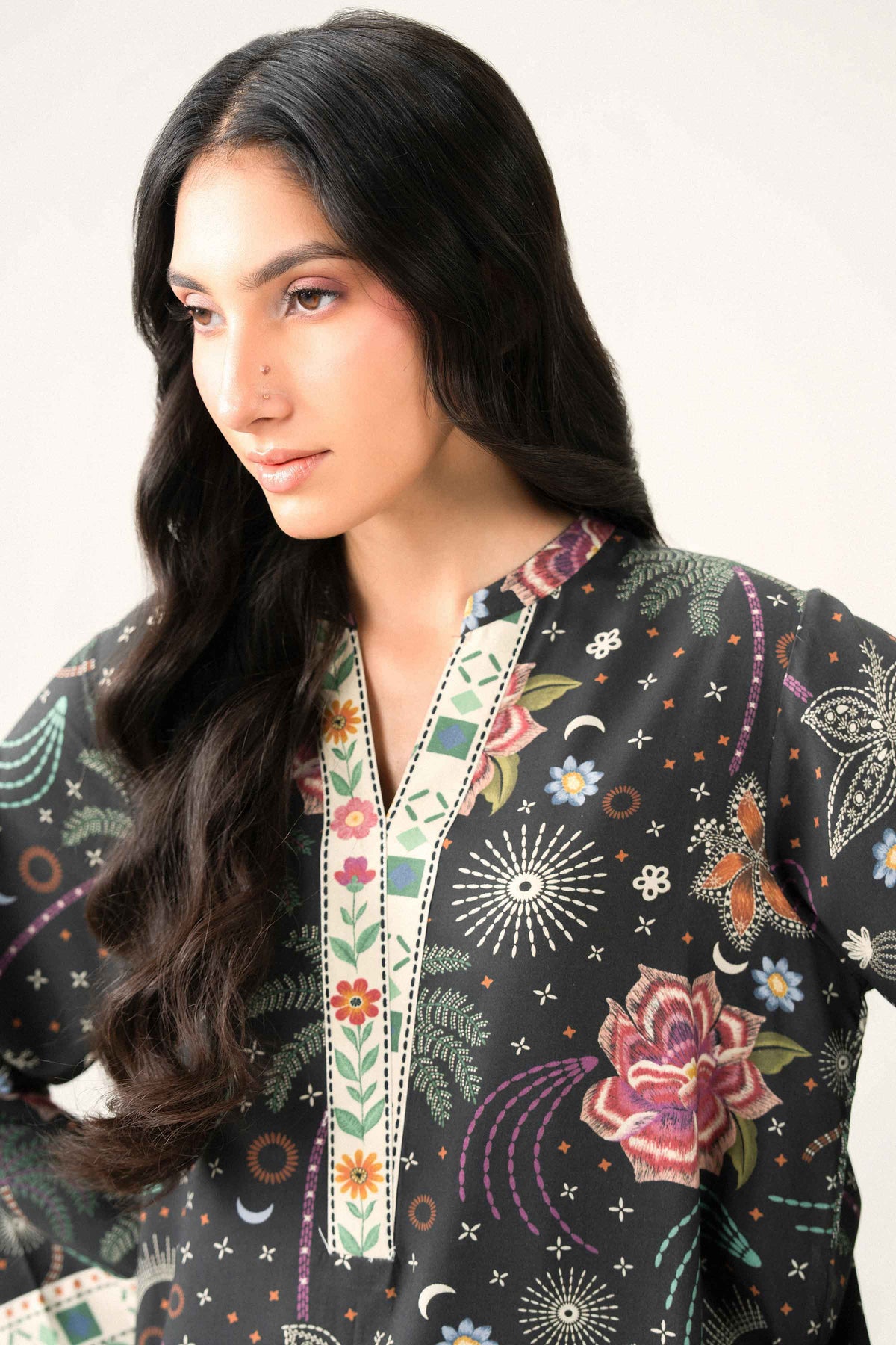 Nishat UK - Multi Printed Linen 1 Piece ready to wear Dress