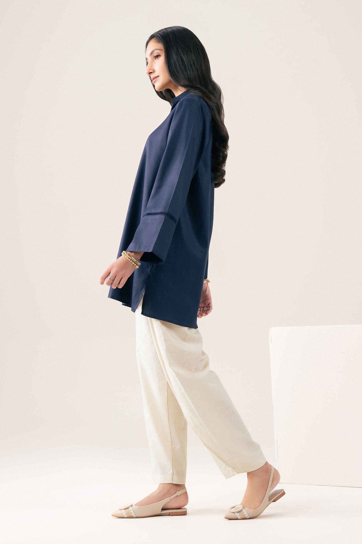 Nishat UK - Blue Solids Khaddar 1 Piece ready to wear tunic