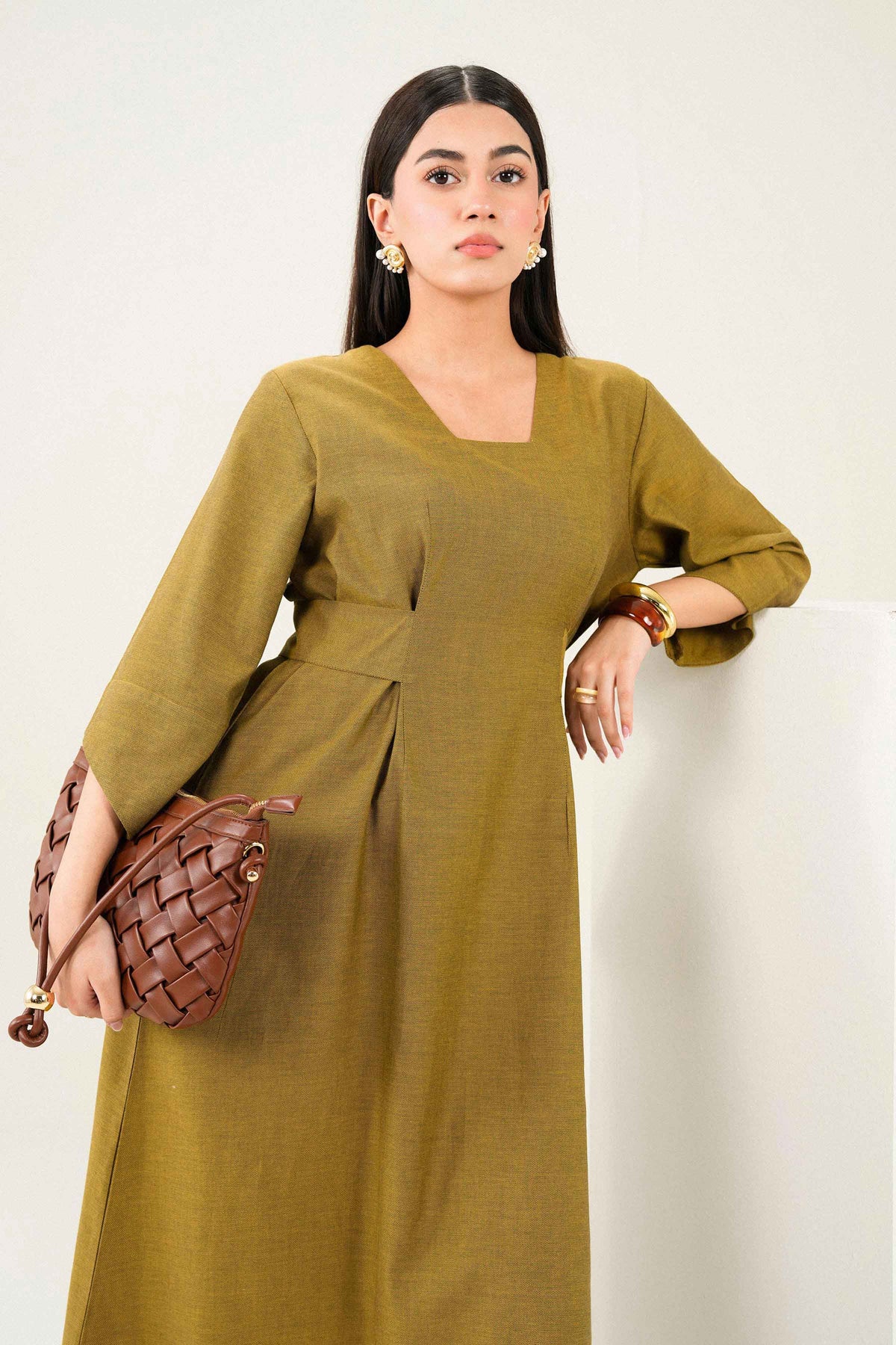 Nishat UK - Yellow Solids Dobby 1 Piece ready to wear