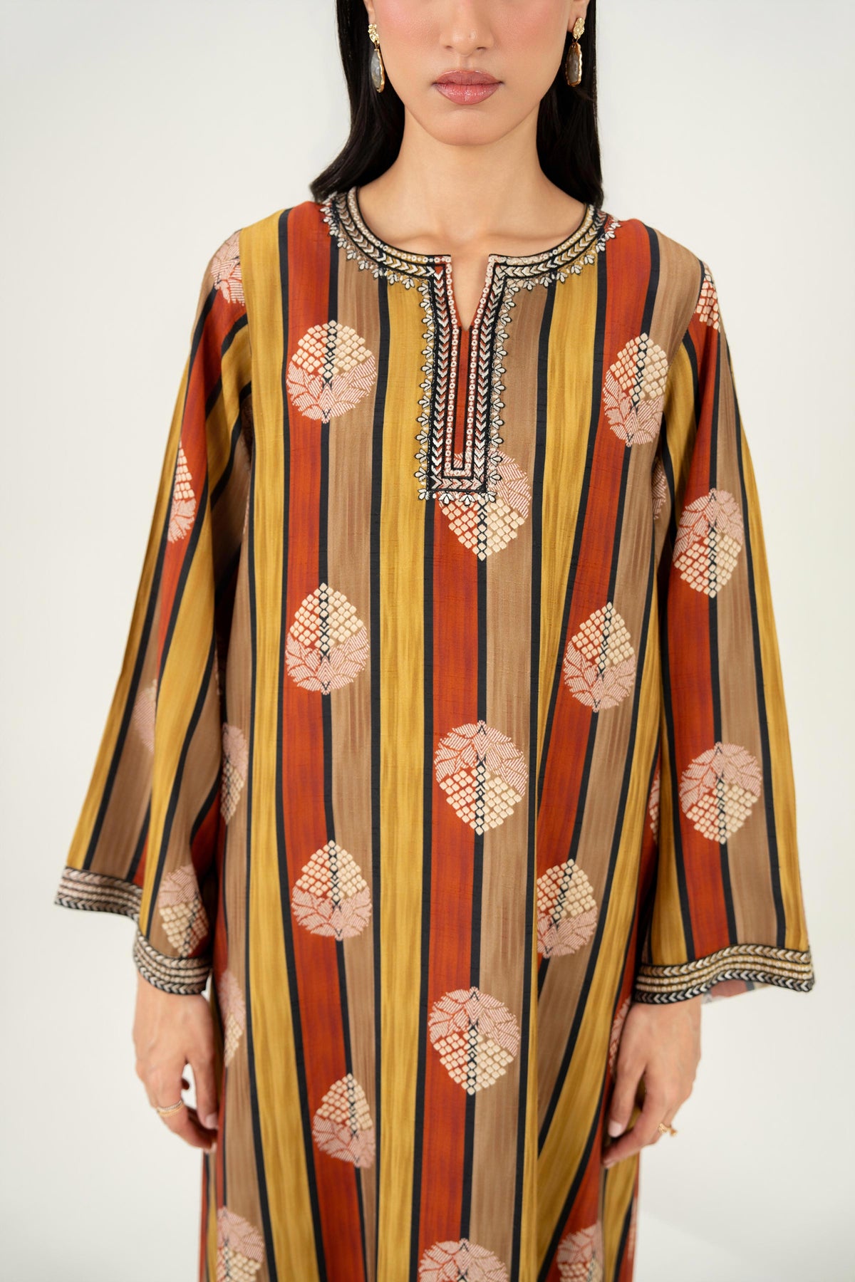 Nishat UK - Yellow Embroidered Dobby 1 Piece ready to wear