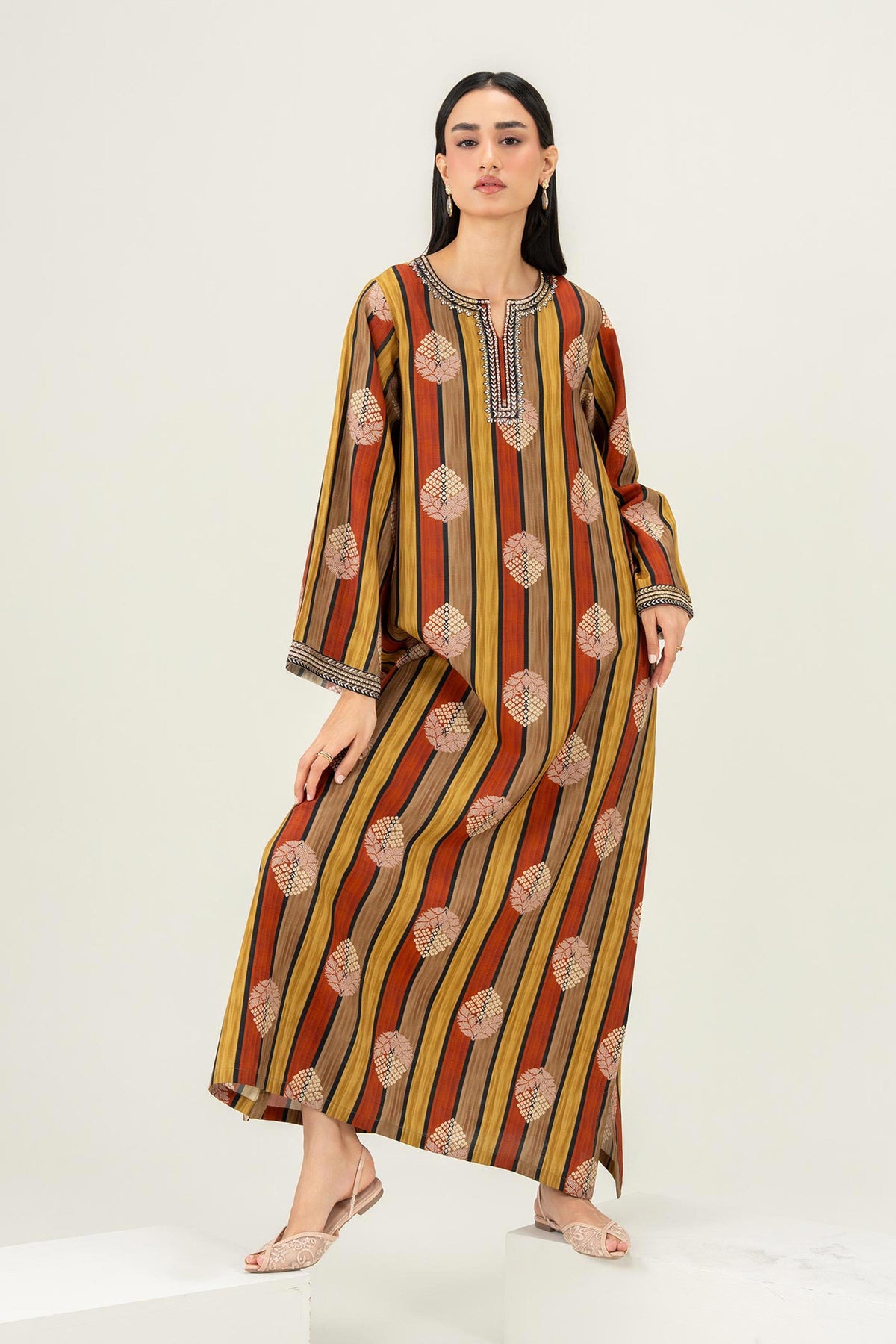 Nishat UK - Yellow Embroidered Dobby 1 Piece ready to wear