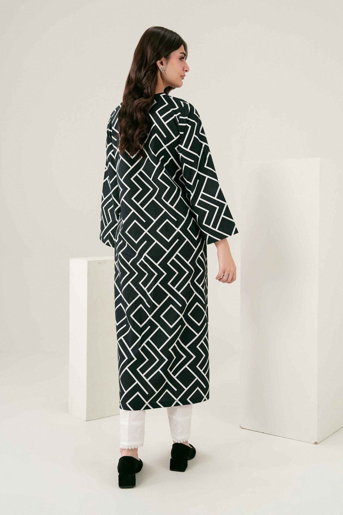 Nishat UK - Black Embroidered Viscose 1 Piece ready to wear