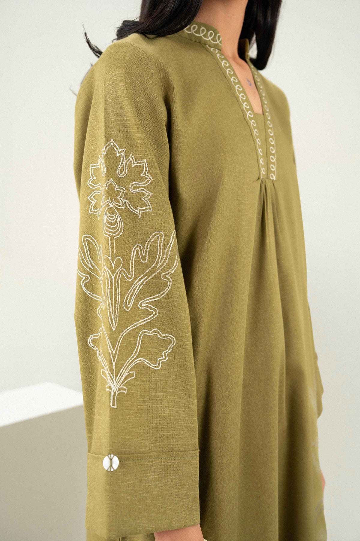 Nishat UK - Green Embroidered Karandi 1 Piece ready to wear