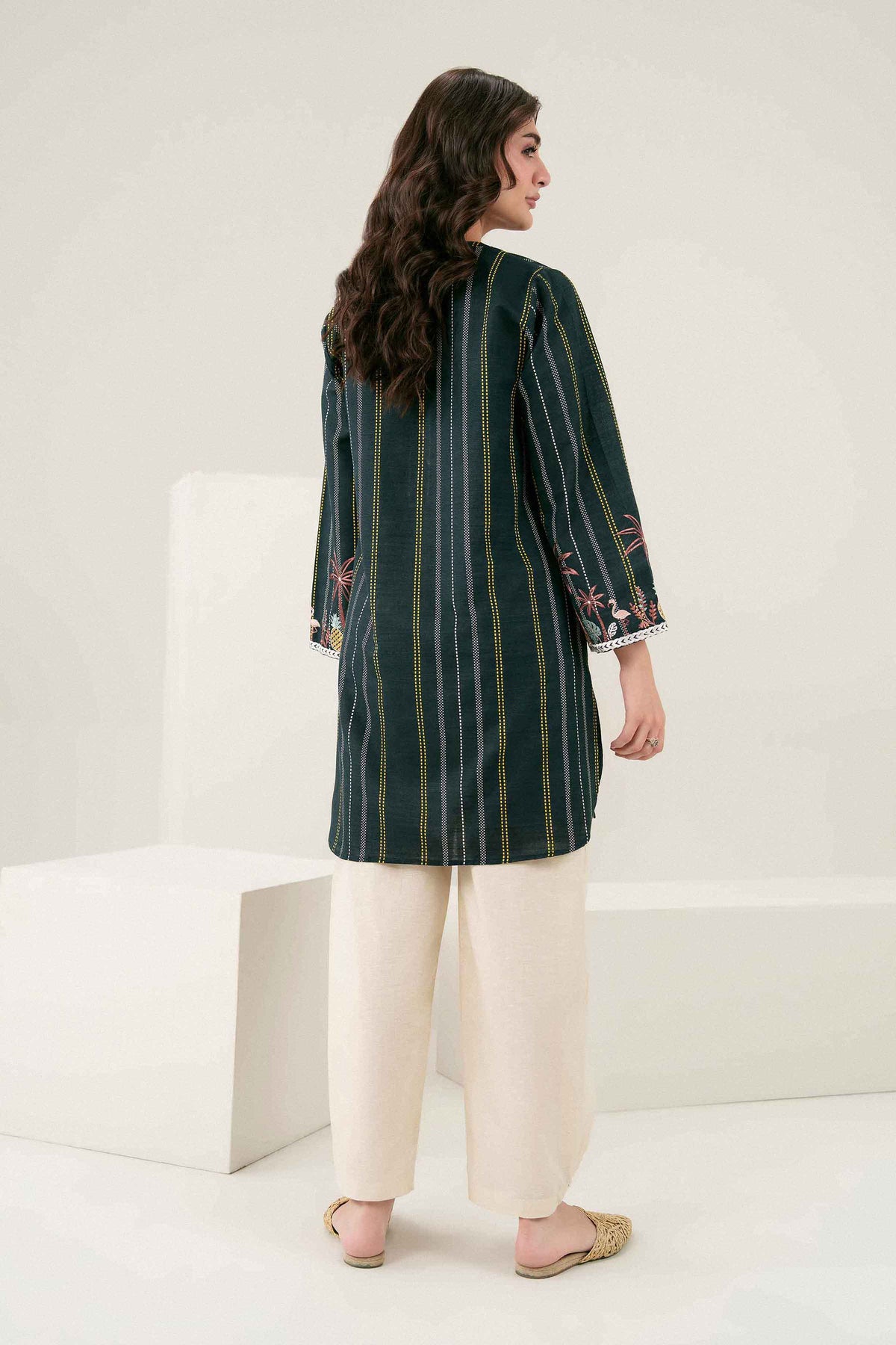 Nishat UK - Black Embroidered Khaddar 1 Piece ready to wear