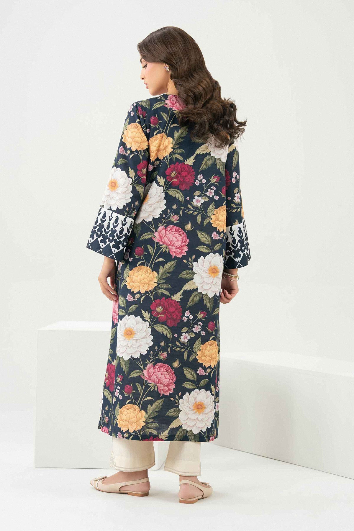 Nishat UK - Black Embroidered Khaddar 1 Piece ready to wear Shirt