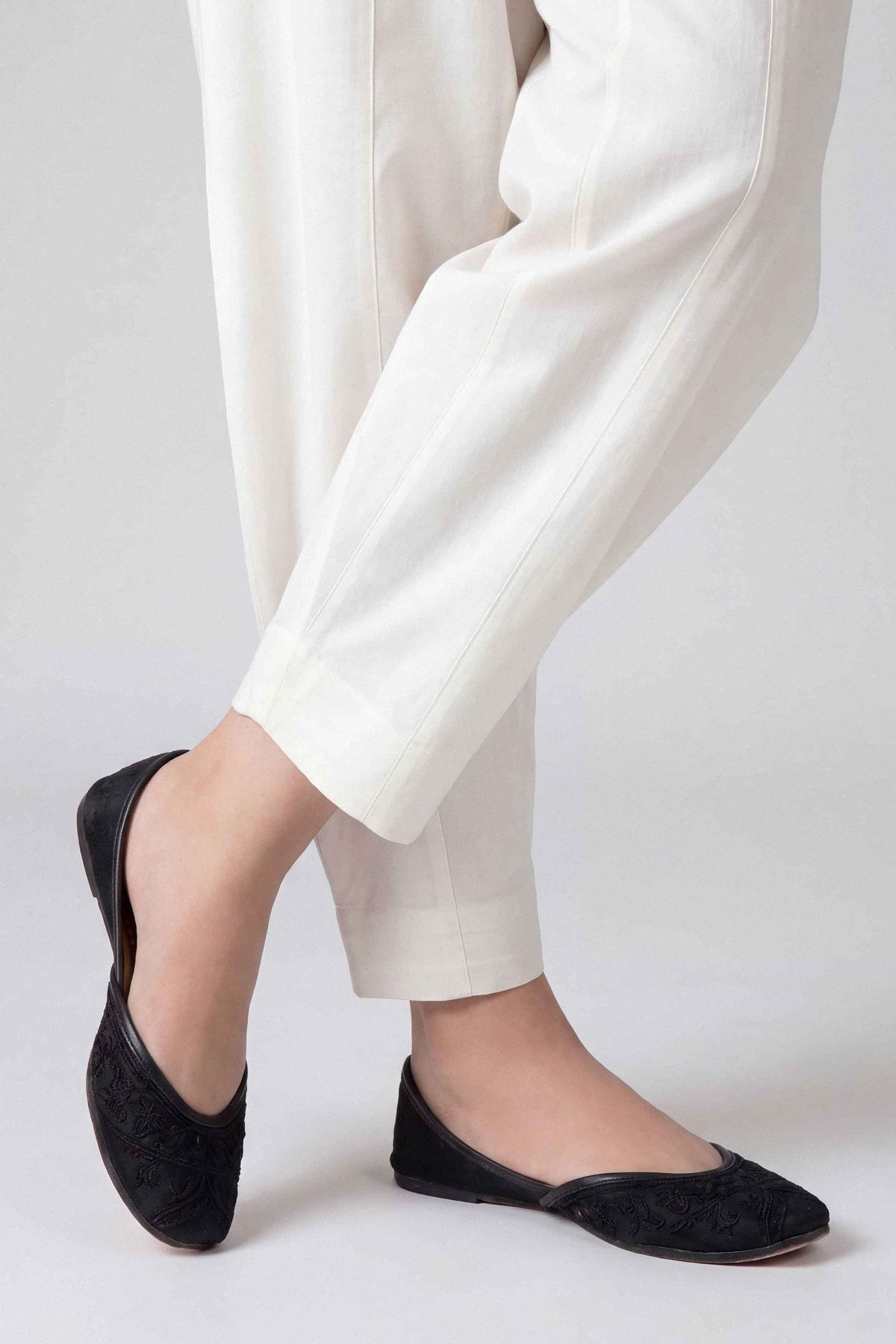 Nishat UK - Off White Solids Cambric 1 Piece ready to wear Trouser