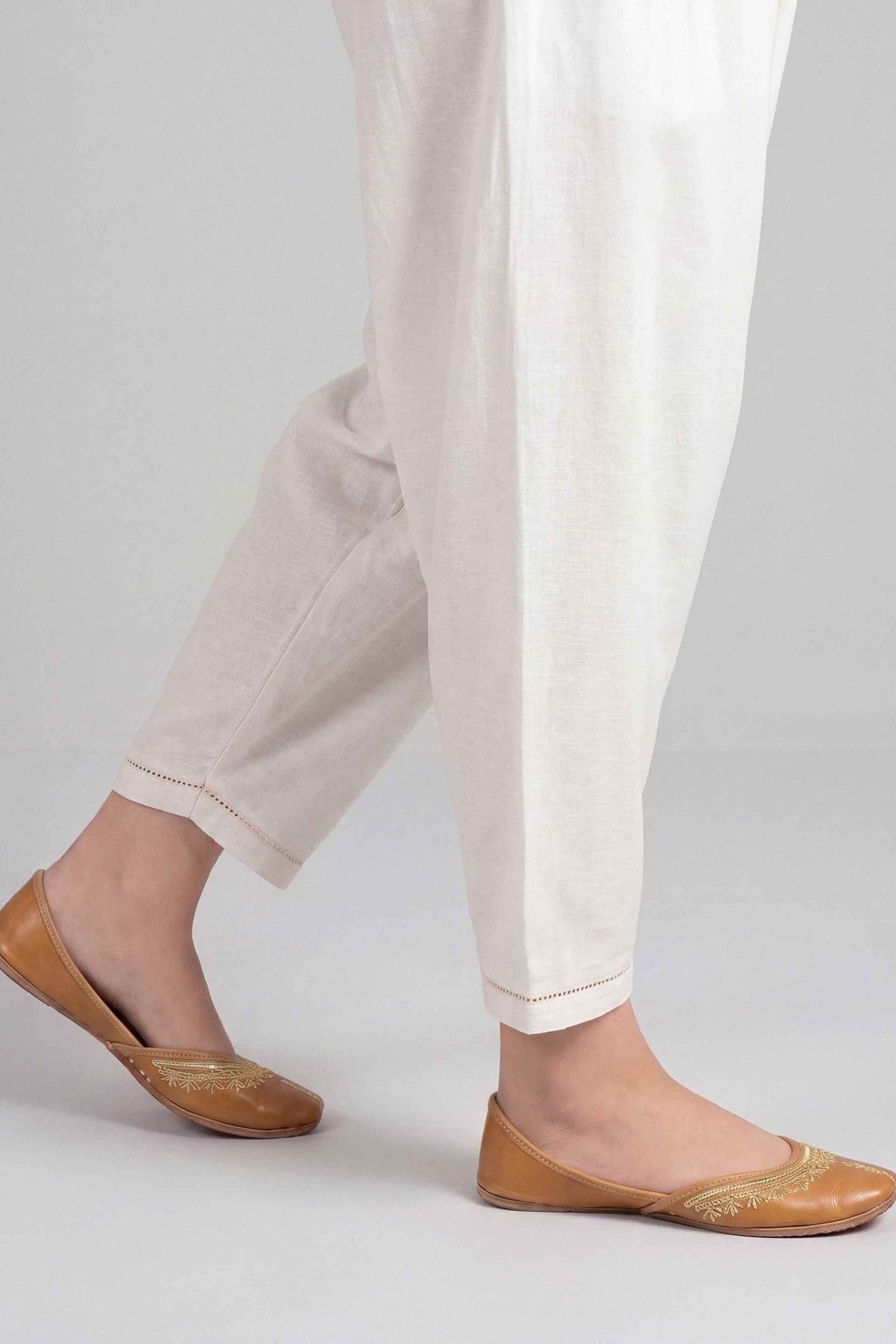 Nishat UK - Off White Solids Karandi 1 Piece ready to wear trouser