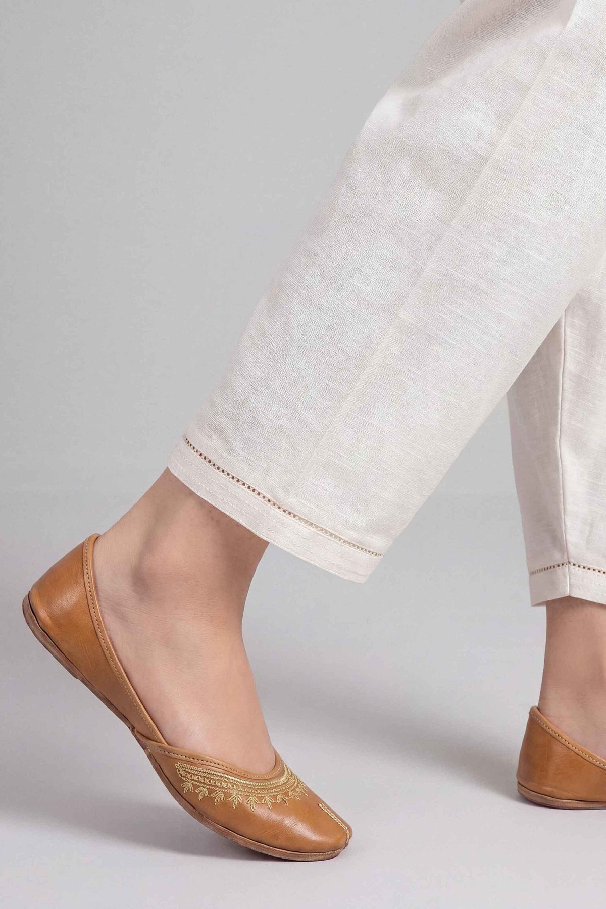 Nishat UK - Off White Solids Karandi 1 Piece ready to wear trouser