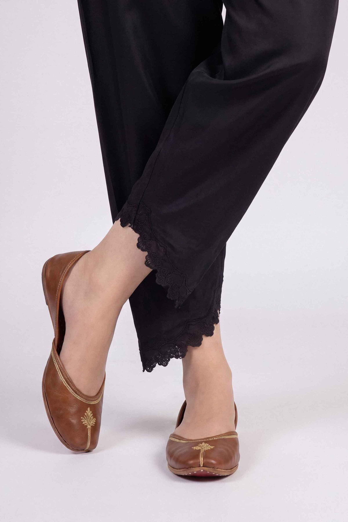 Nishat UK - Black Embroidered Cambric 1 Piece ready to wear shalwar