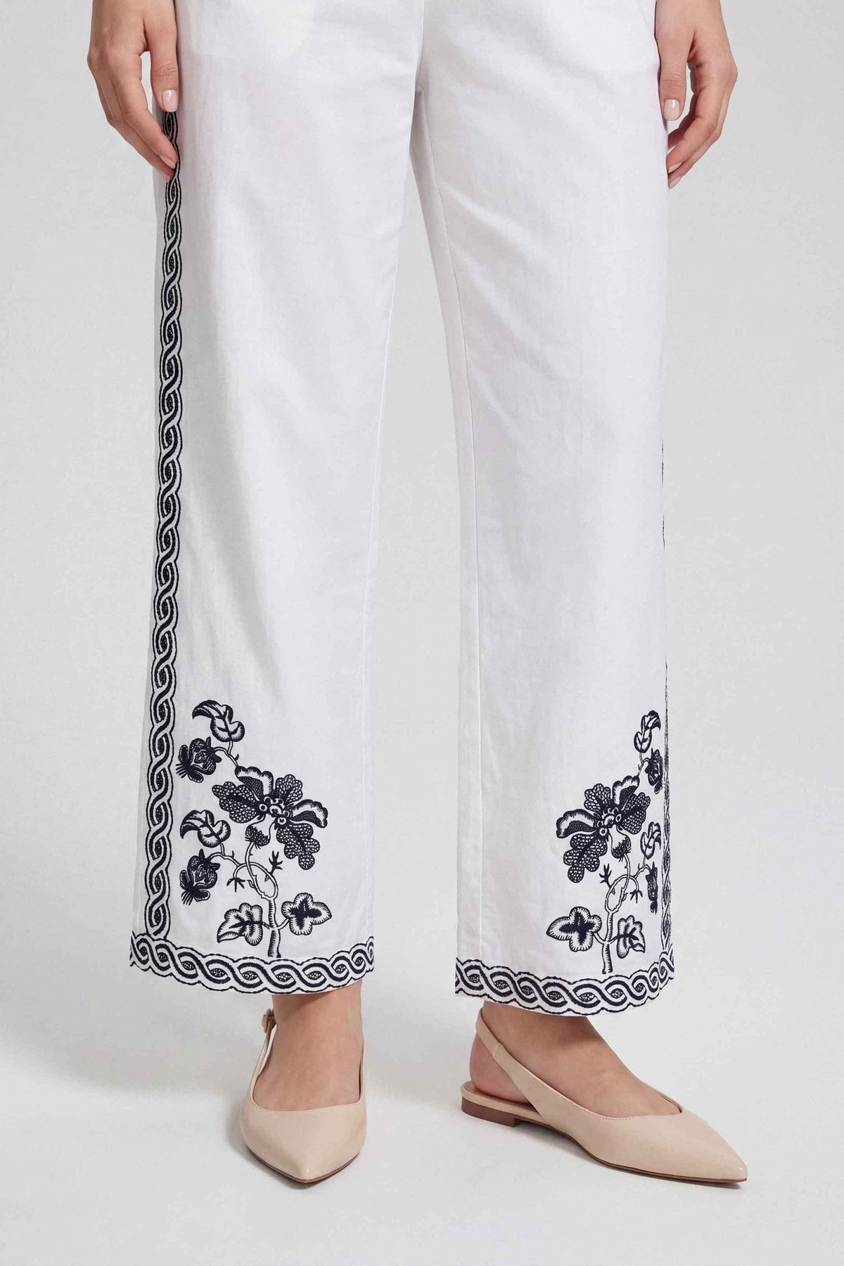Nishat UK - White Embroidered Cambric 1 Piece ready to wear