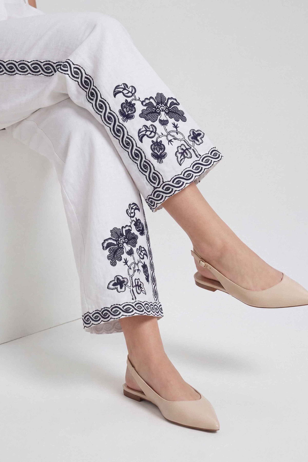 Nishat UK - White Embroidered Cambric 1 Piece ready to wear