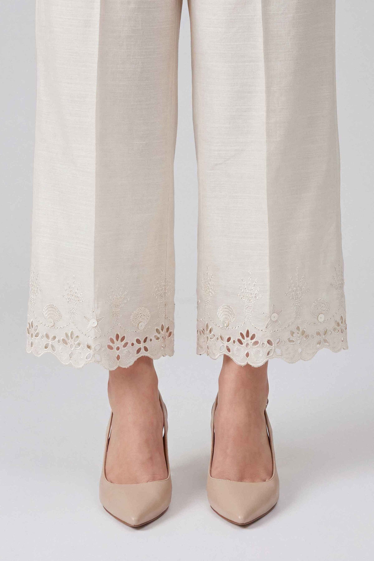 Nishat UK - Off White Embroidered Khaddar 1 Piece ready to wear