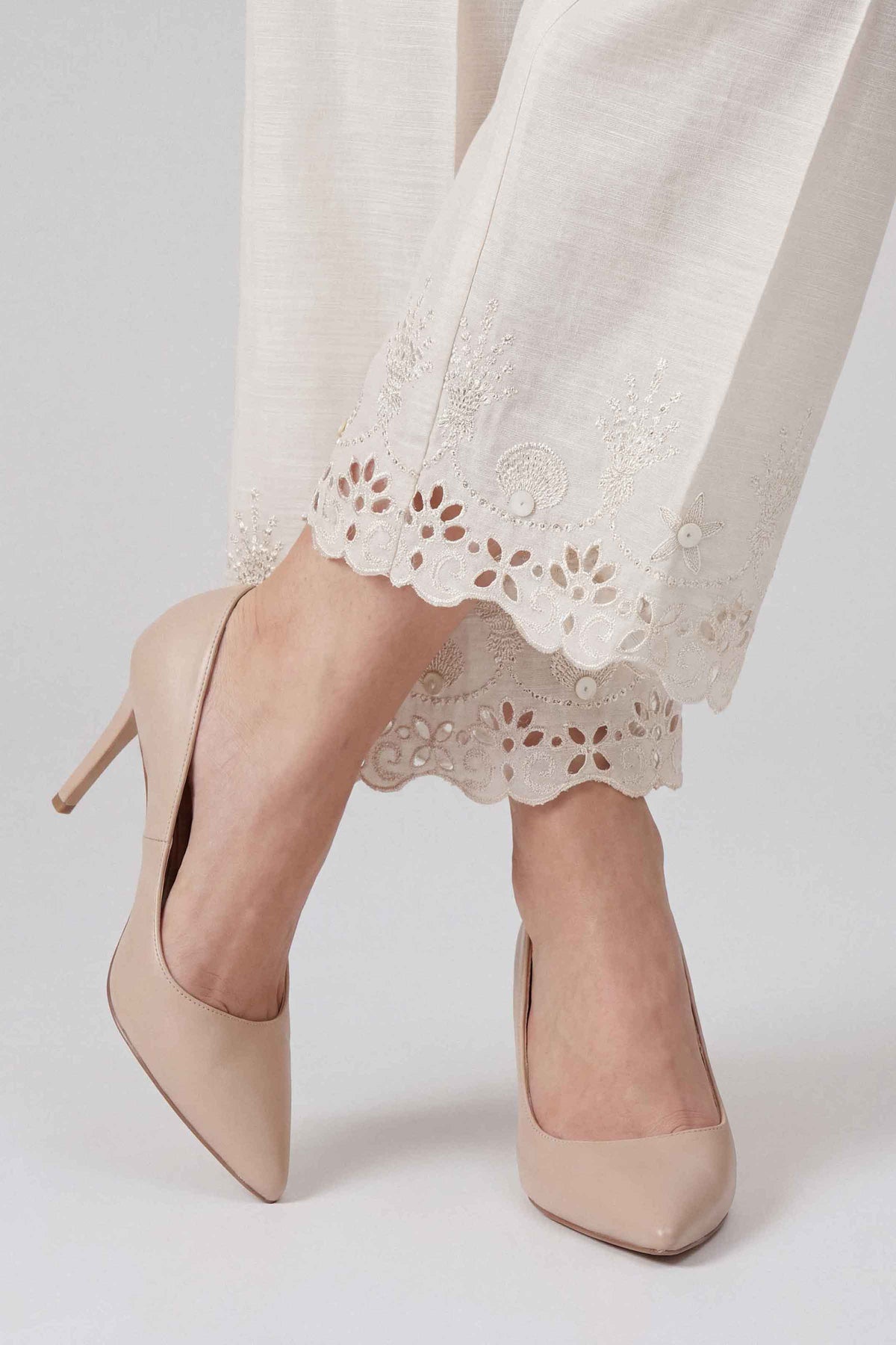 Nishat UK - Off White Embroidered Khaddar 1 Piece ready to wear