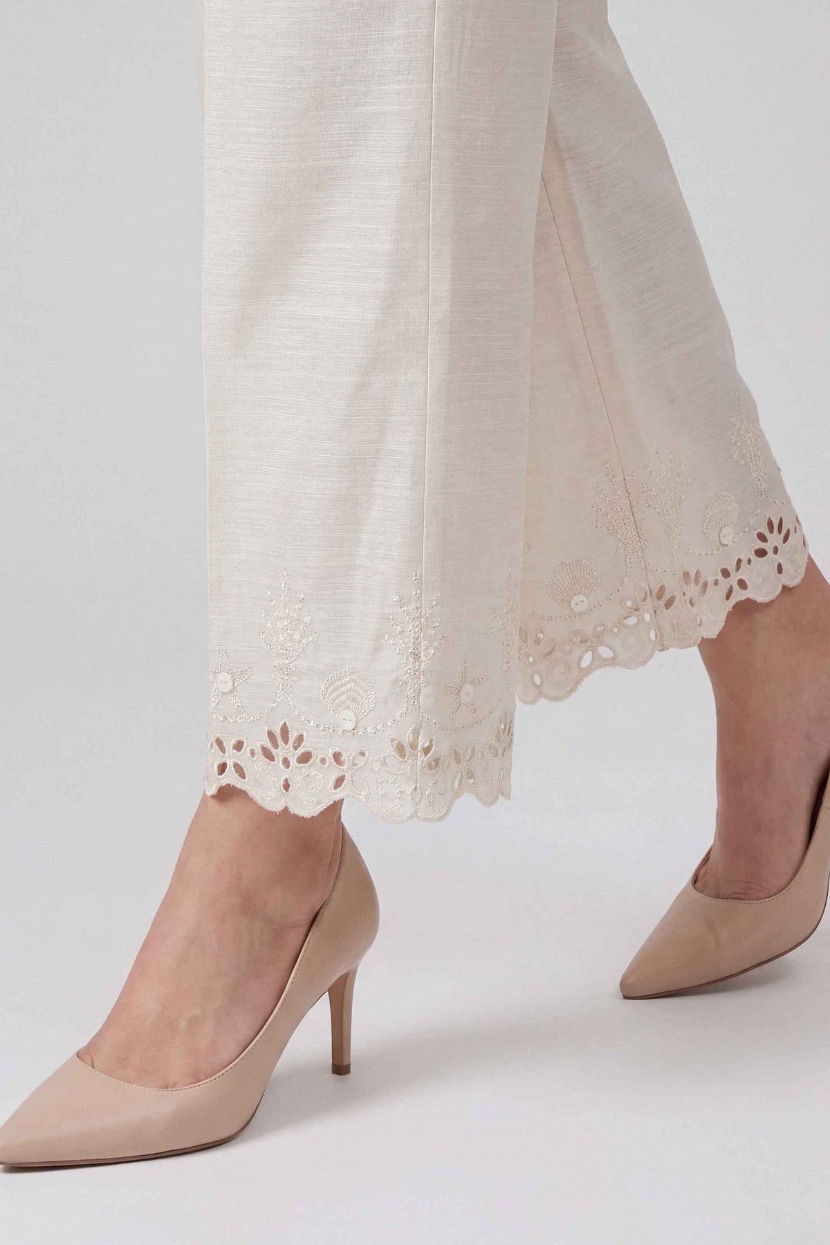 Nishat UK - Off White Embroidered Khaddar 1 Piece ready to wear