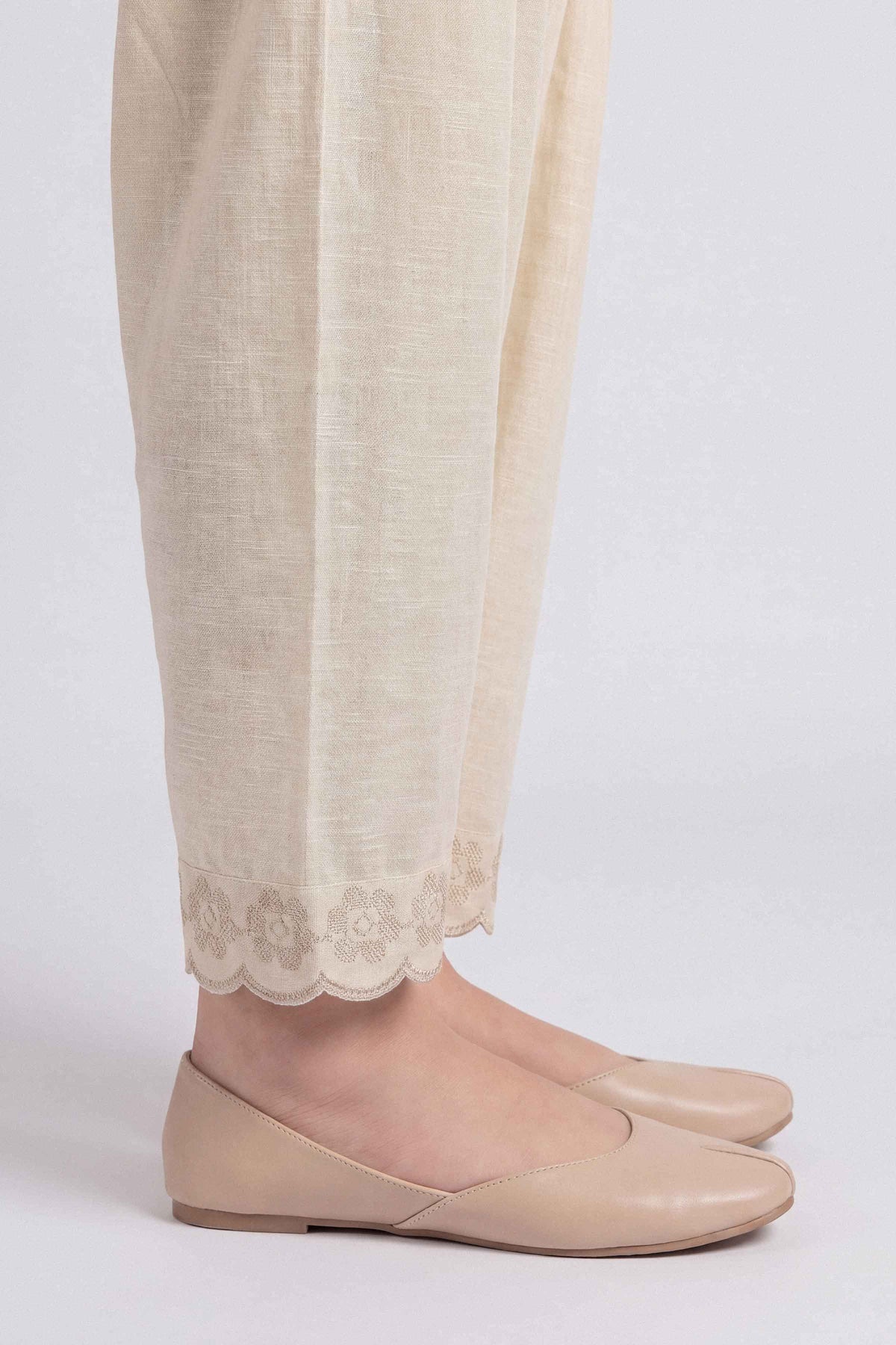 Nishat UK - Beige Embroidered Karandi 1 Piece ready to wear shalwar
