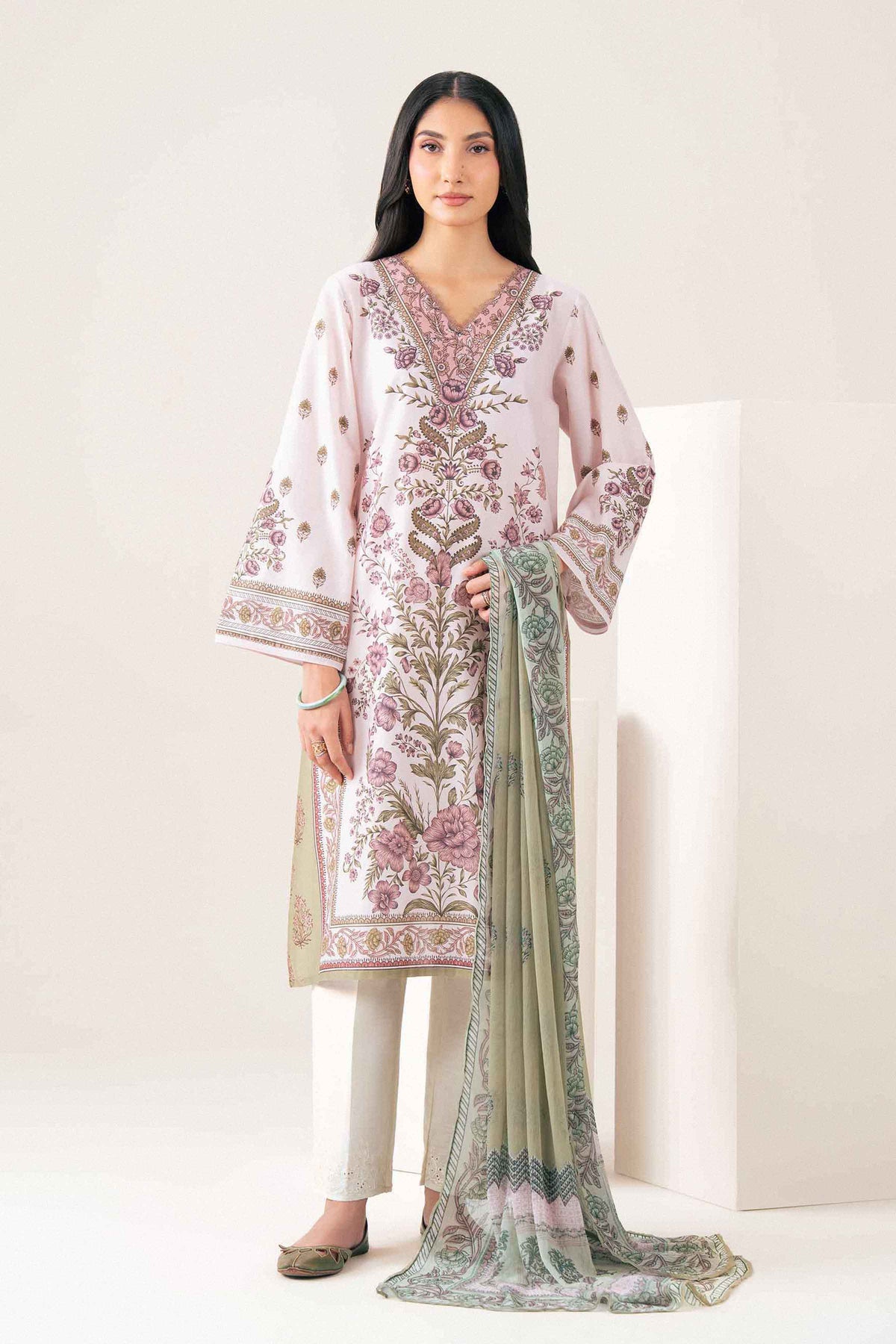 Nishat UK - Pink Printed Cambric 2 Pieces ready to wear Dress