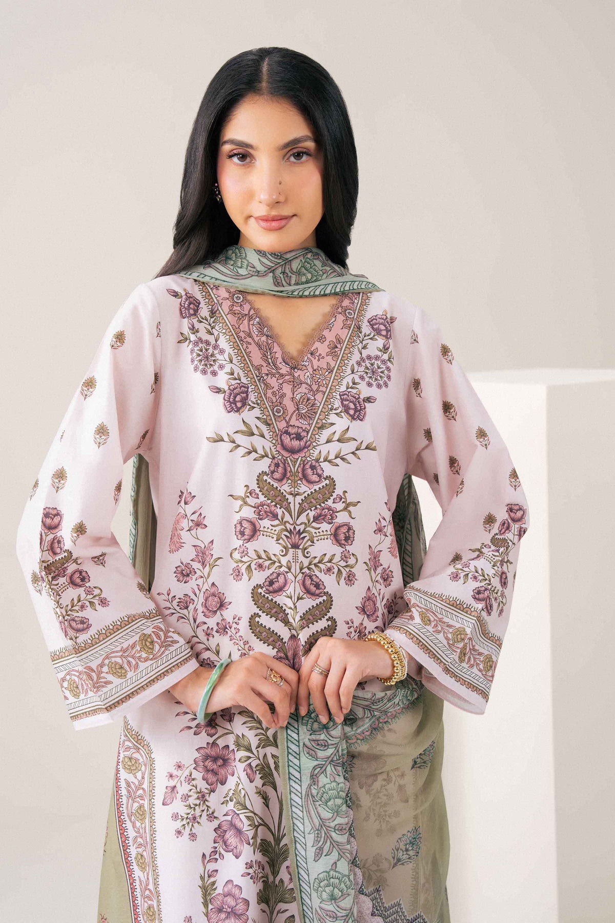 Nishat UK - Pink Printed Cambric 2 Pieces ready to wear Dress