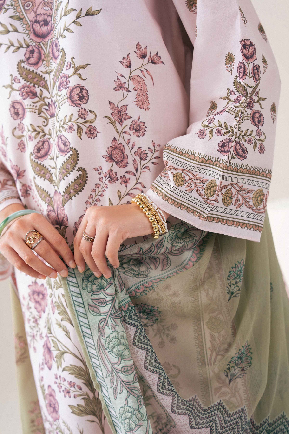 Nishat UK - Pink Printed Cambric 2 Pieces ready to wear Dress
