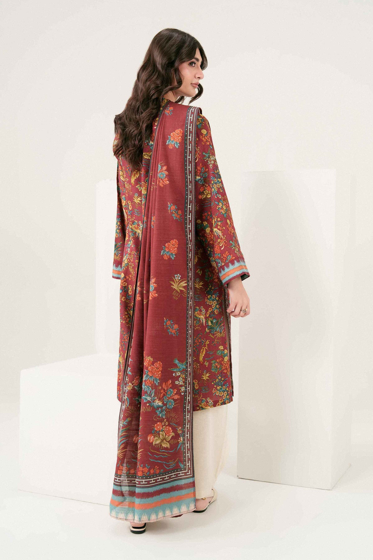 Nishat UK - Brown Printed Khaddar 2 Pieces ready to wear