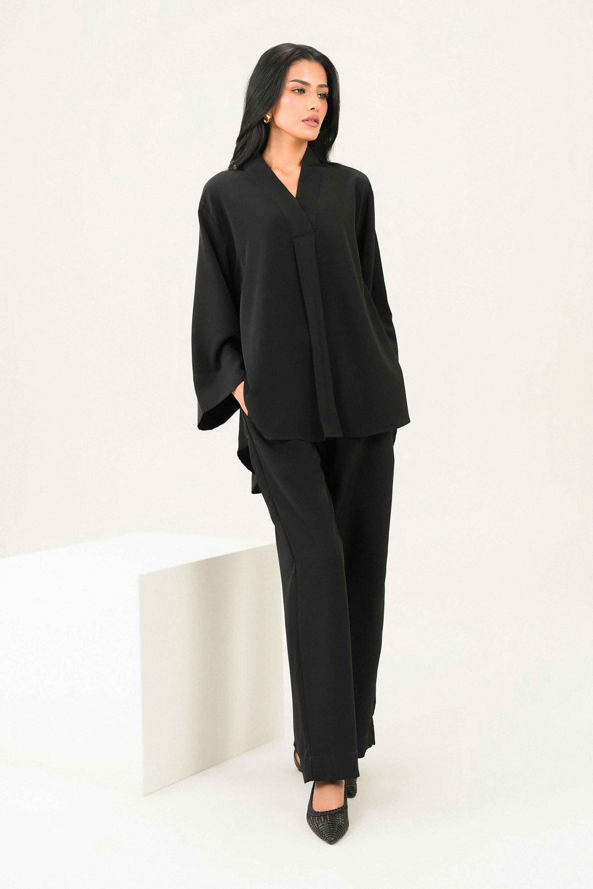 Nishat UK - Black Solids Imported 2 Pieces ready to wear