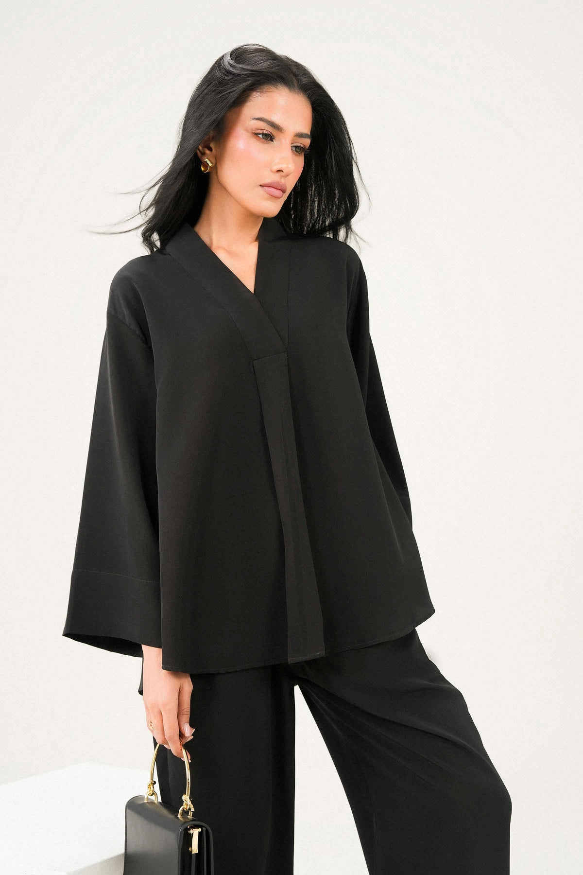 Nishat UK - Black Solids Imported 2 Pieces ready to wear