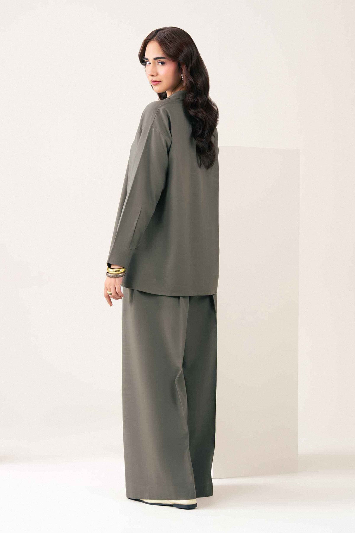 Nishat UK - Green Solids Yarn Dyed 2 Pieces ready to wear suit