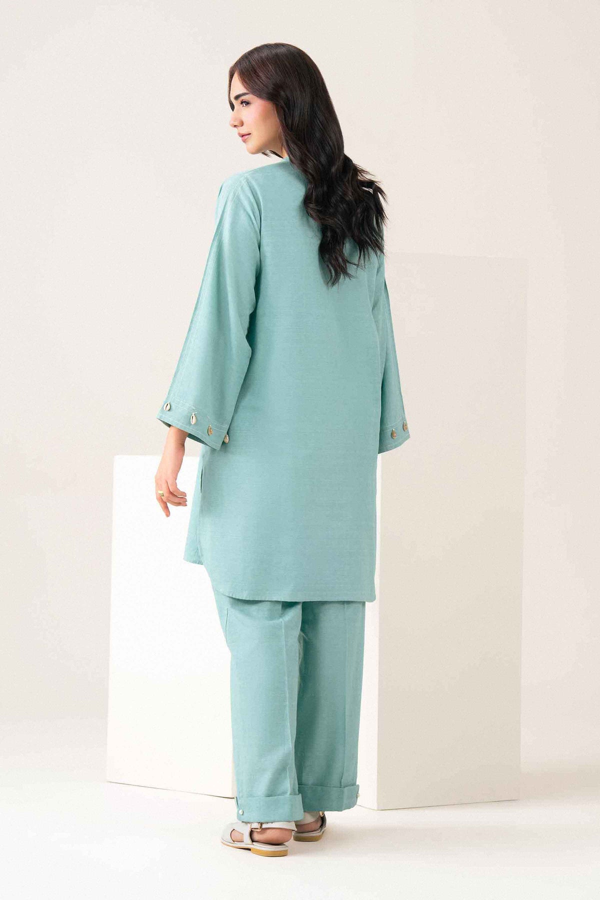 Nishat UK - Blue Solids Jacquard 2 Pieces ready to wear Dress