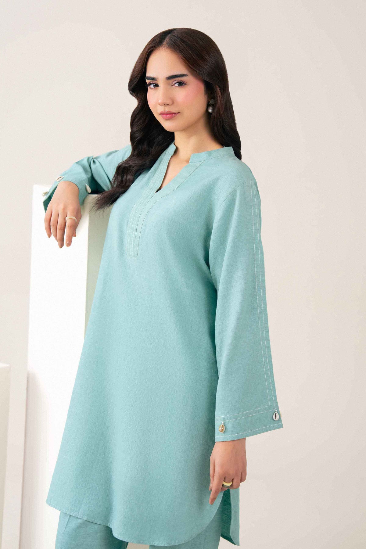 Nishat UK - Blue Solids Jacquard 2 Pieces ready to wear Dress