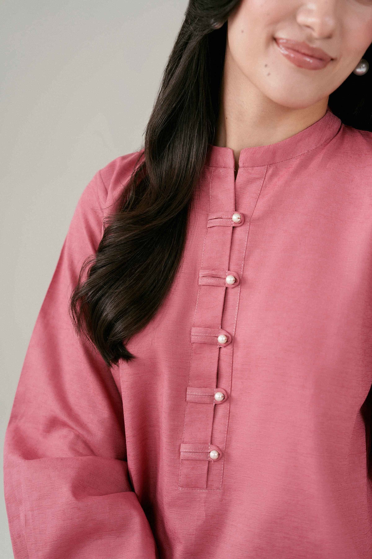 Nishat UK - Pink Solids Jacquard 2 Pieces ready to wear Dress