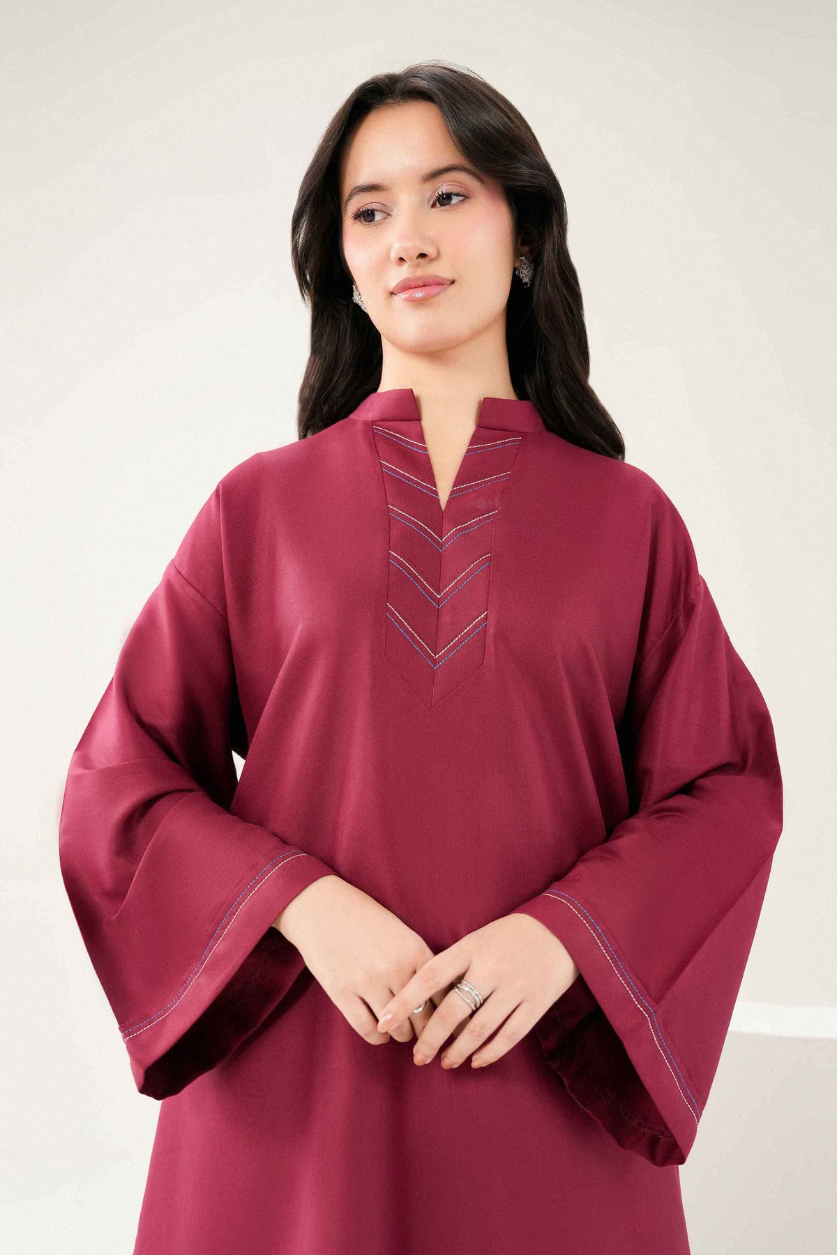 Nishat UK - Red Embroidered Twill 2 Pieces ready to wear Dress