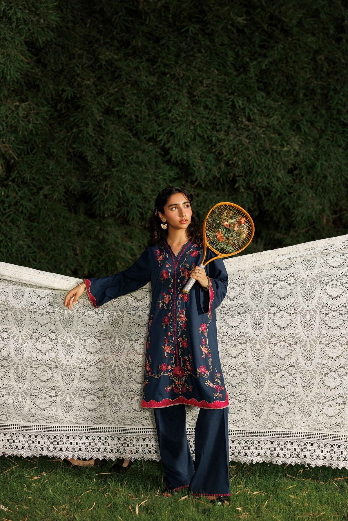 Nishat UK - Blue Embroidered PV 2 Pieces ready to wear Dress