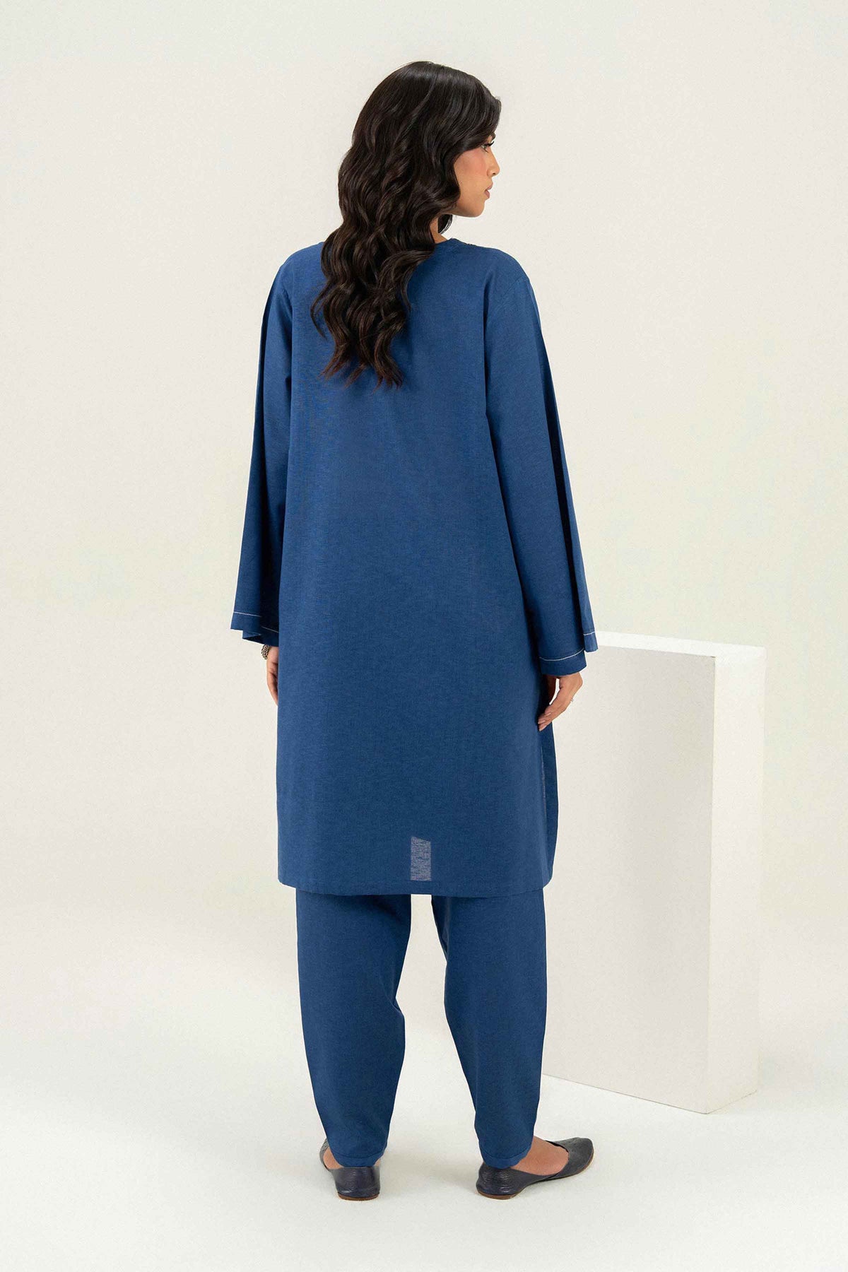 Nishat UK - Blue Embroidered Karandi 2 Pieces ready to wear Dress