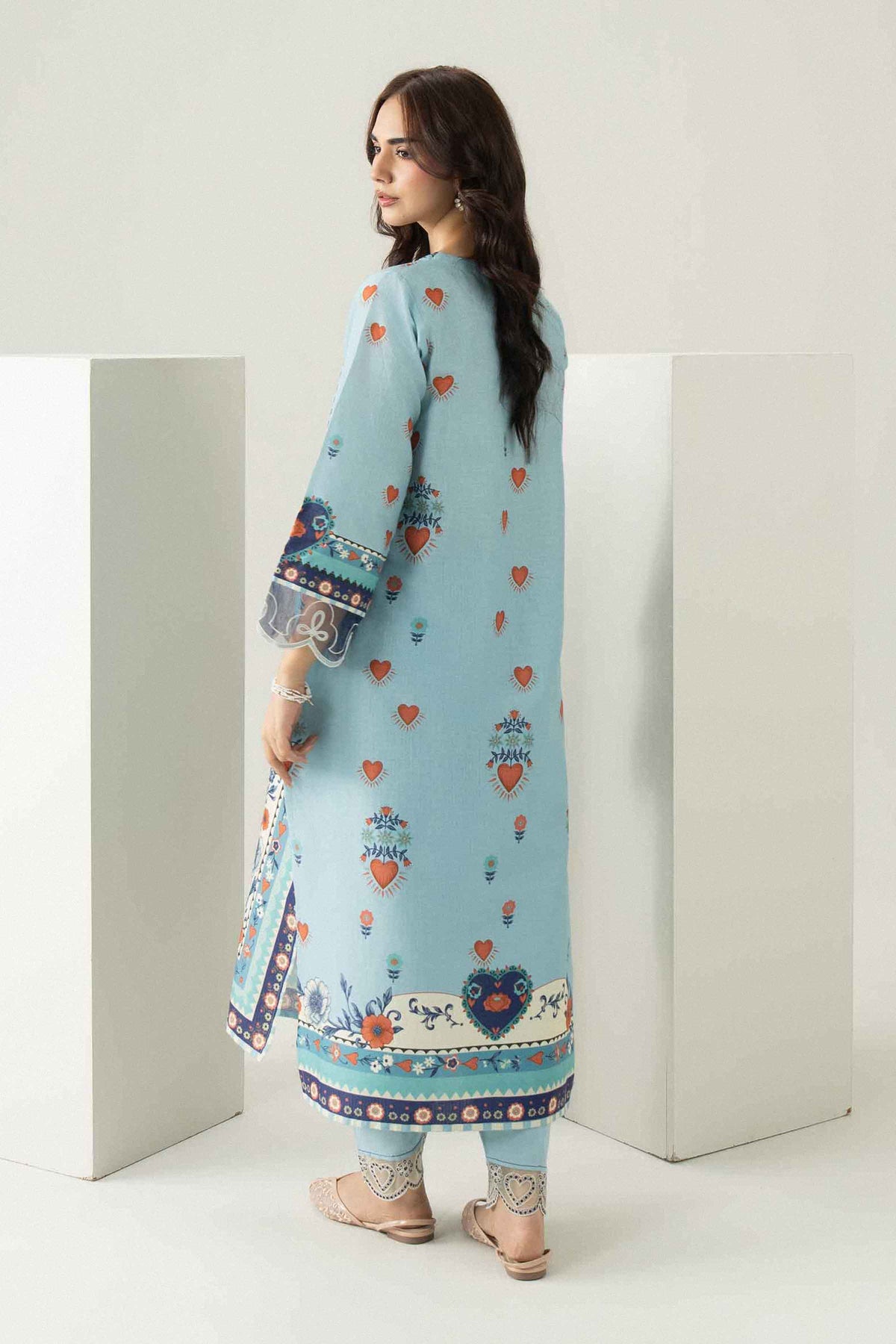 Nishat UK - Blue Embroidered Dobby 2 Pieces ready to wear