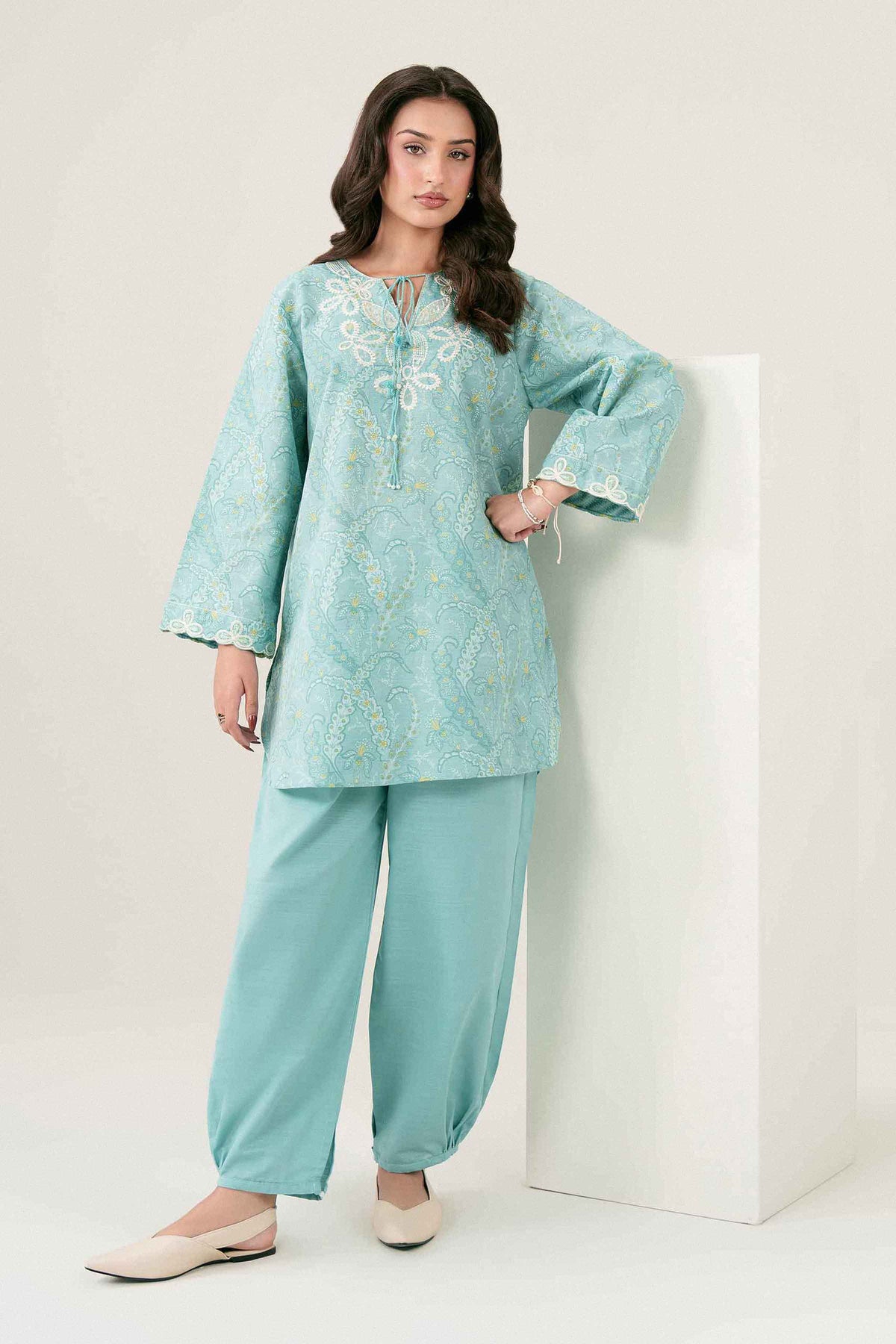 Nishat UK - Green Embroidered Khaddar 2 Pieces ready to wear