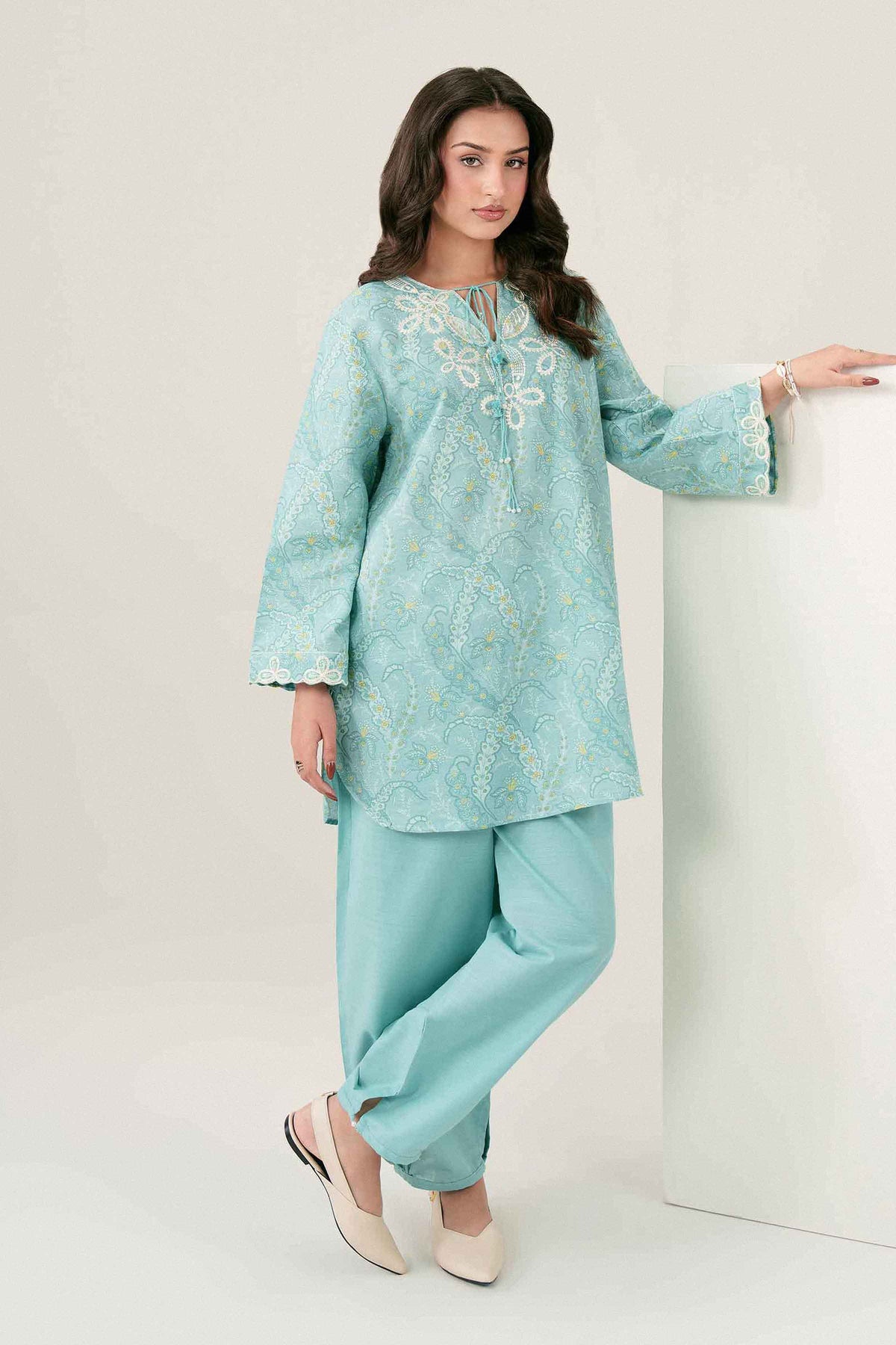 Nishat UK - Green Embroidered Khaddar 2 Pieces ready to wear