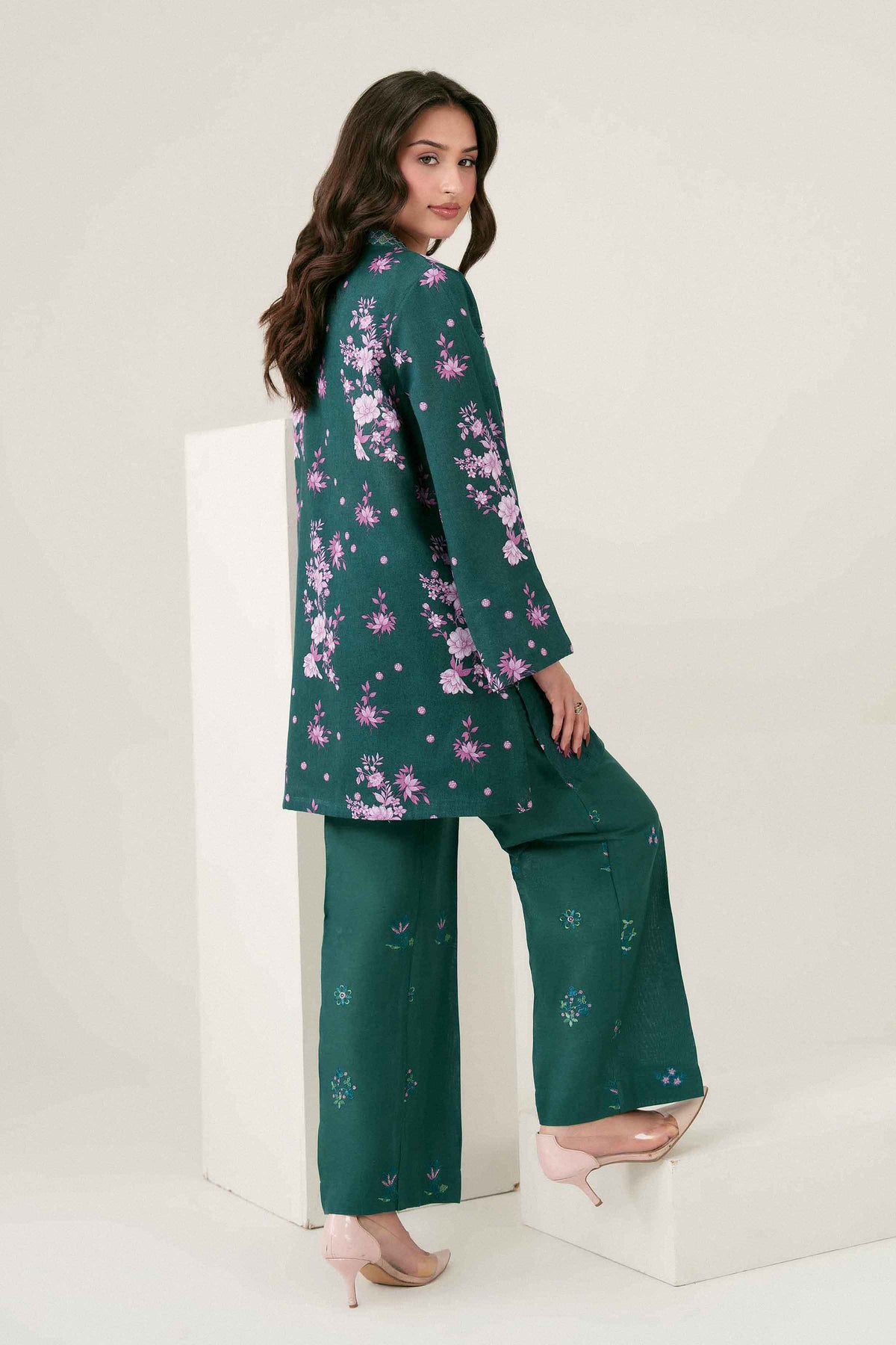 Nishat UK - Green Embroidered Khaddar 2 Pieces ready to wear