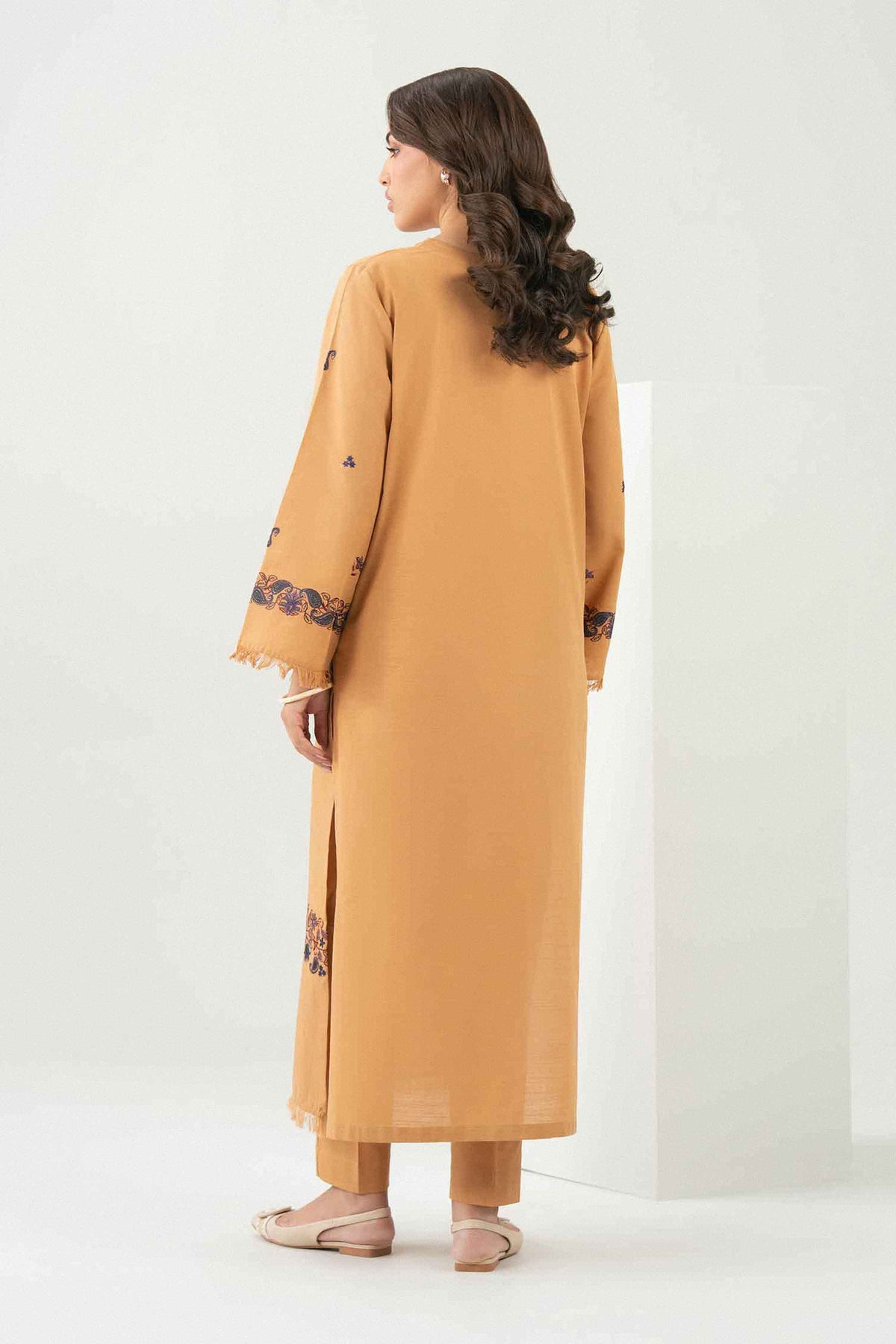 Nishat UK - Beige Embroidered Khaddar 2 Pieces ready to wear Dress