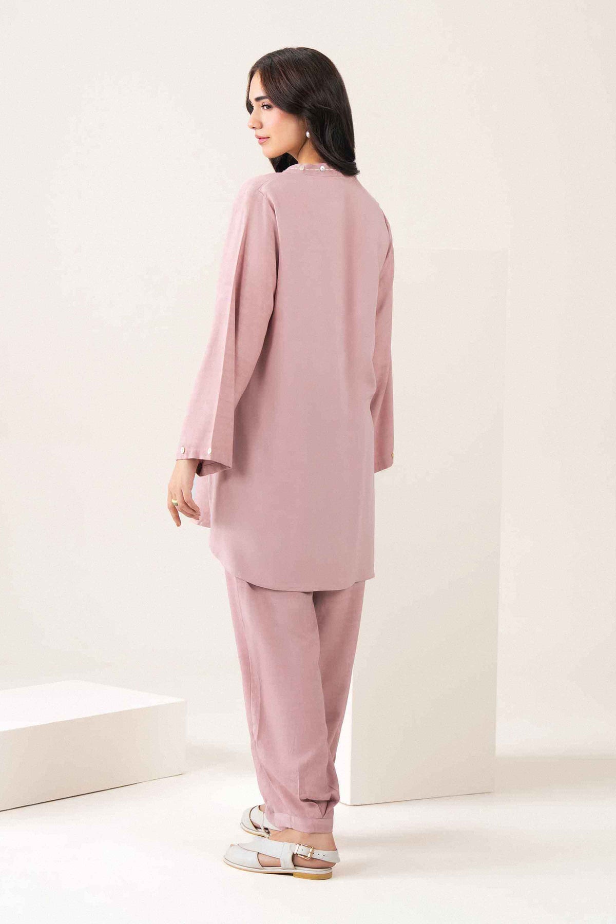 Nishat UK - Pink Solids Linen 2 Pieces ready to wear Dress
