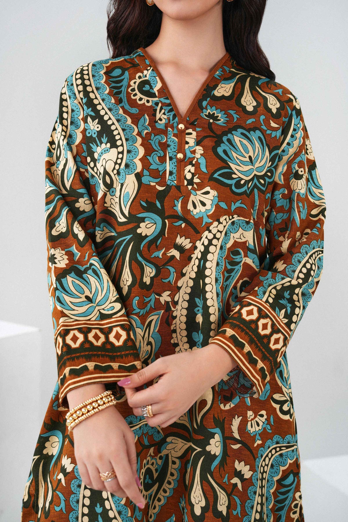 Nishat UK - Multi Printed Karandi 3 Pieces ready to wear