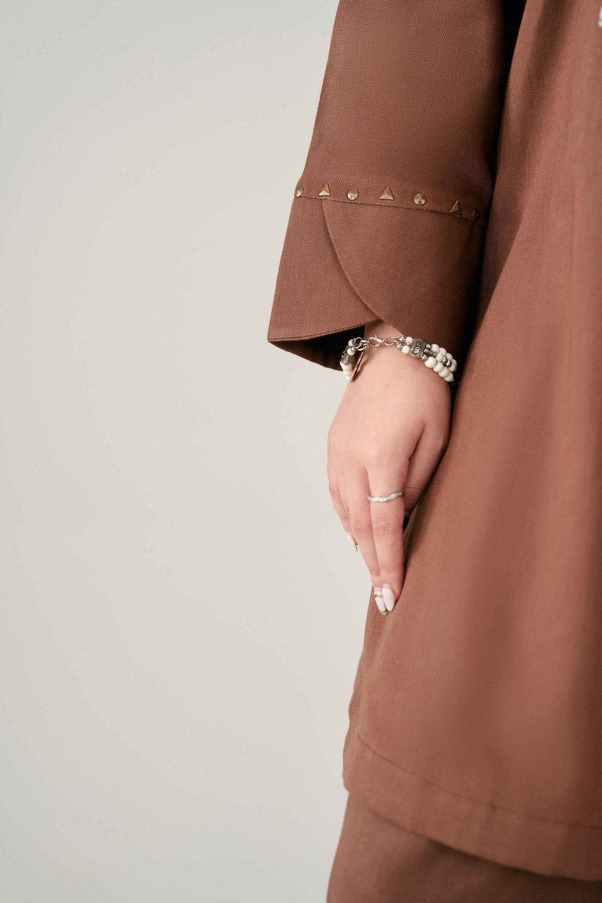 Nishat UK - Brown Printed Khaddar 3 Pieces ready to wear Suit