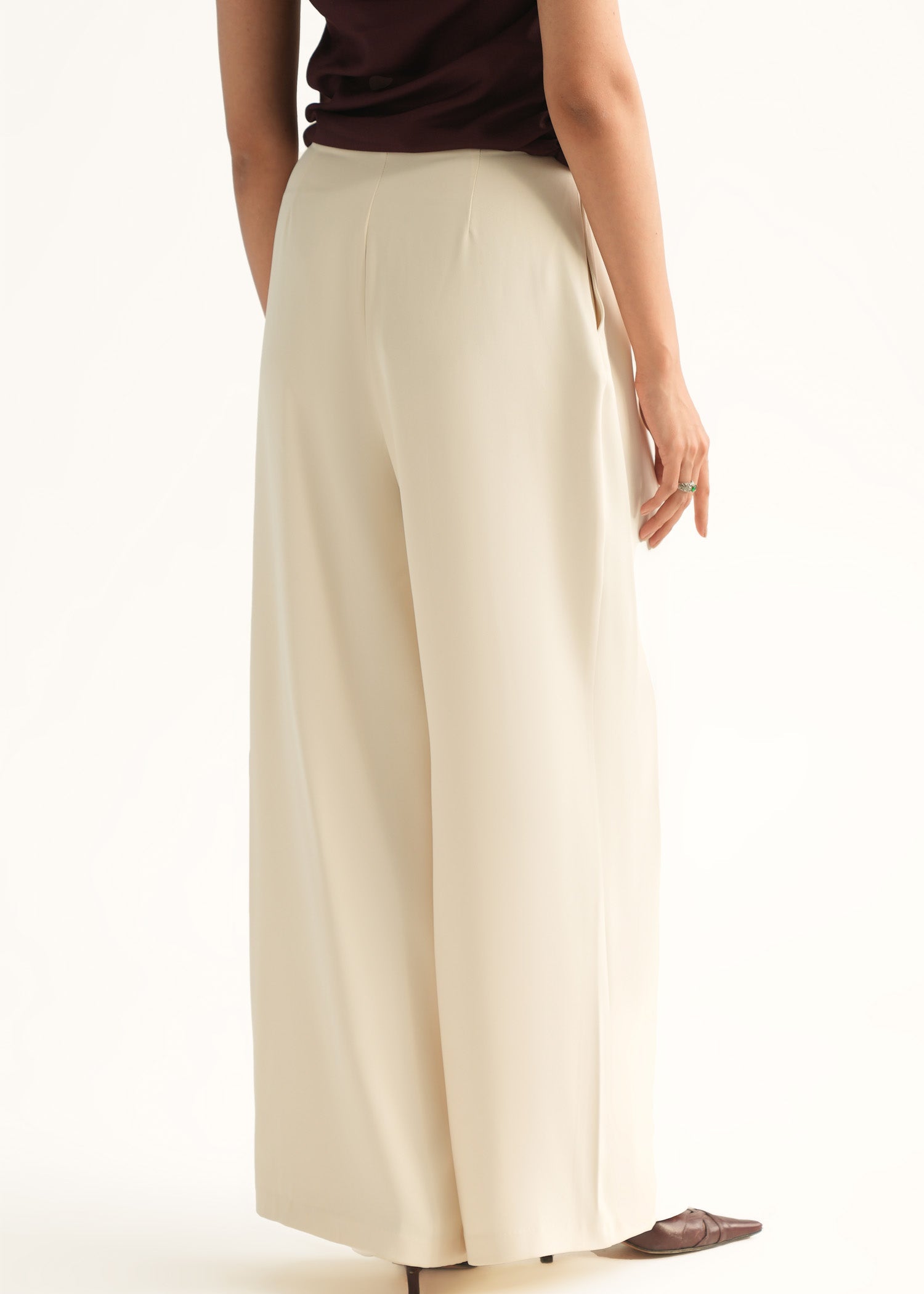 NishatUK - White Solids Polyester 1-piece ready to wear Pants