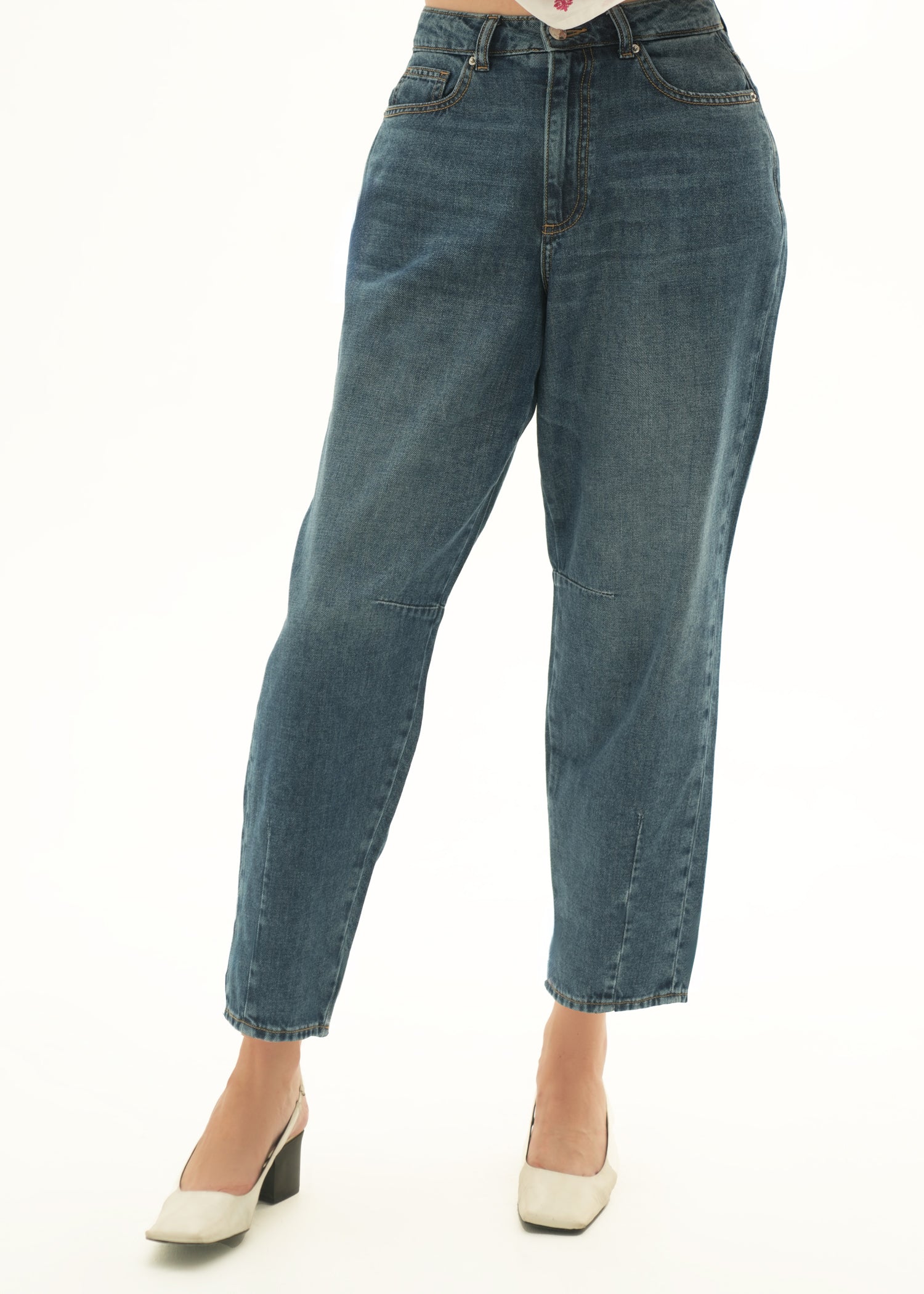 NishatUK - Mid Blue Solids Cotton 1-piece ready to wear Denim