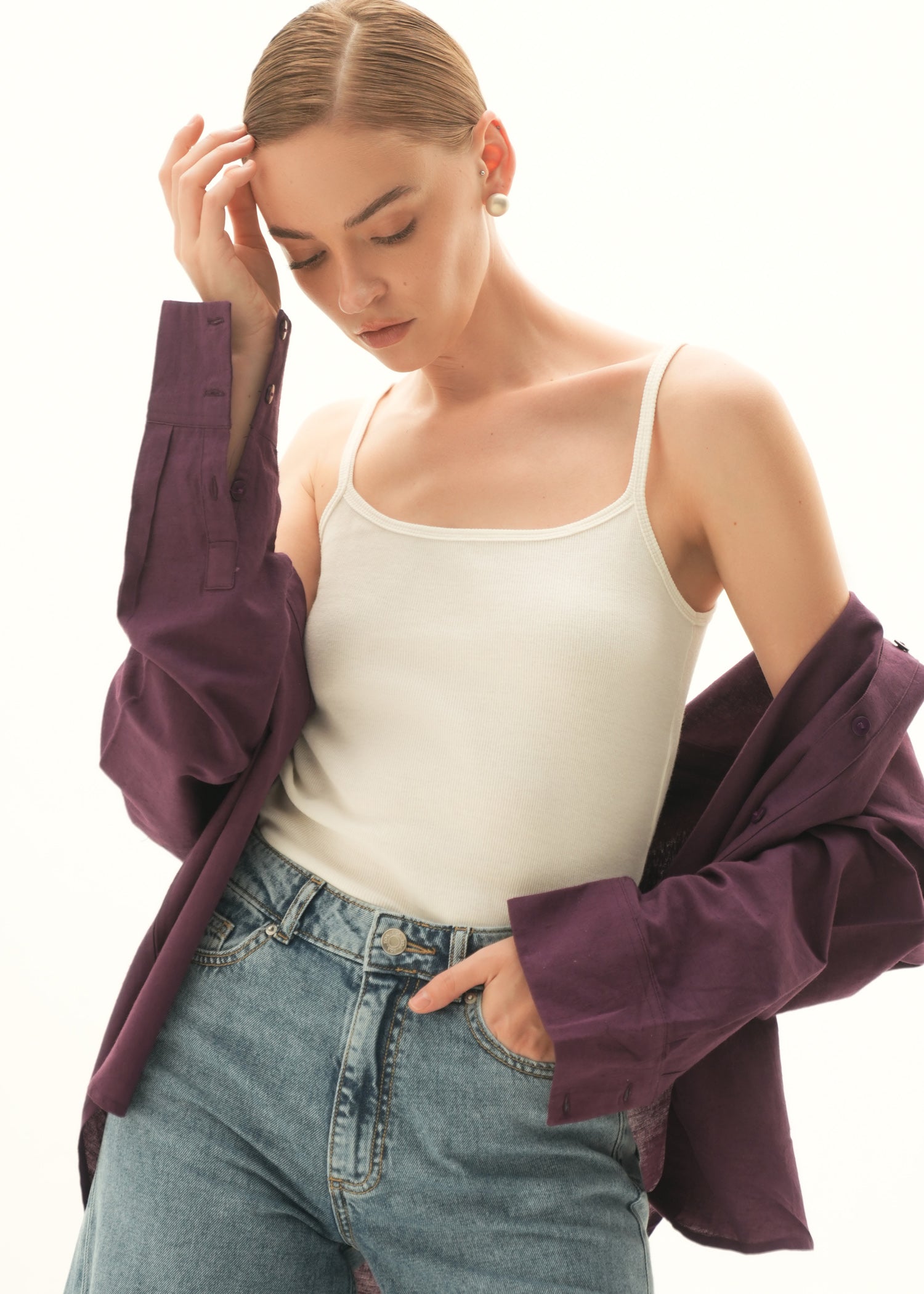 NishatUK - Beige Solids Cotton 1-piece ready to wear Top