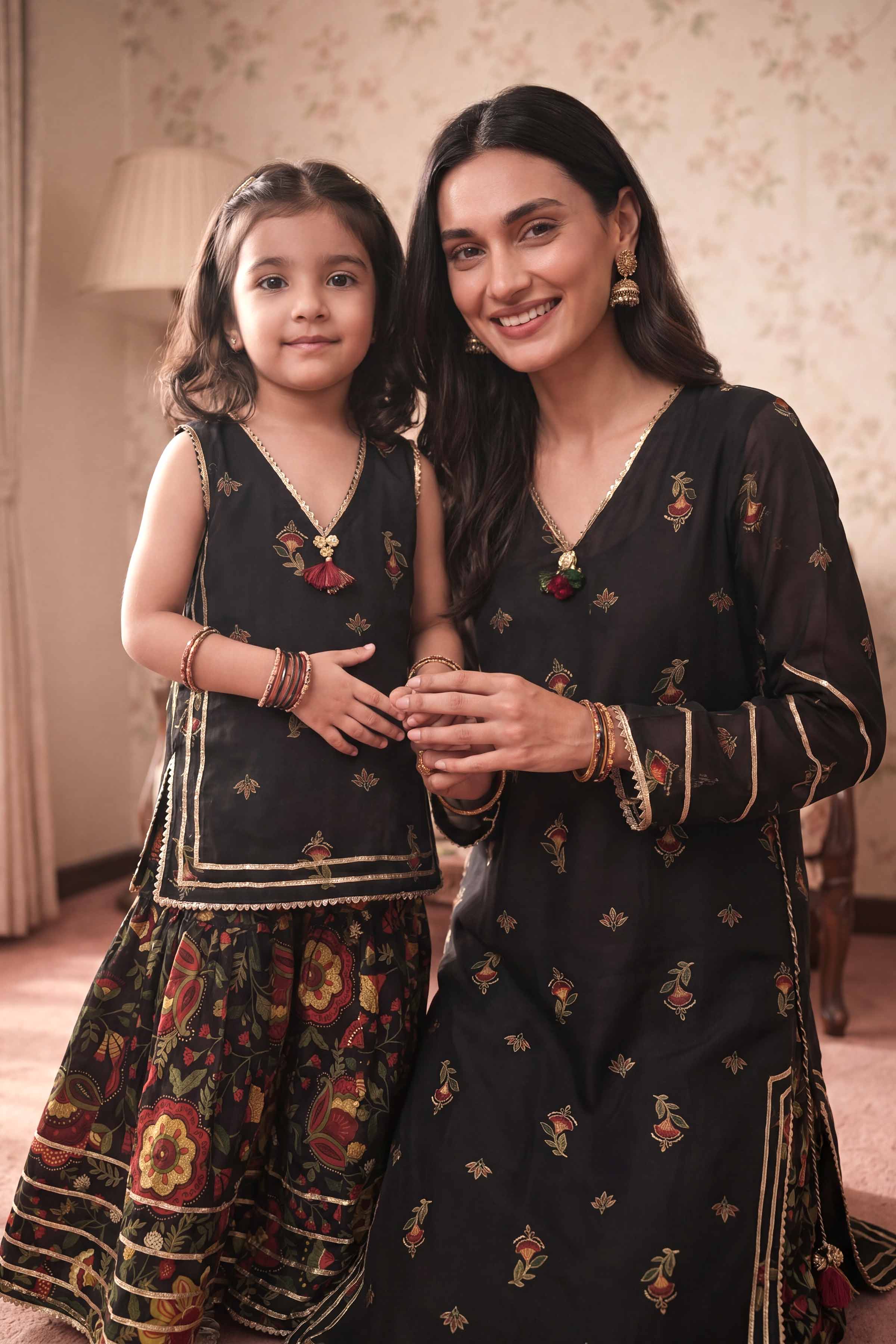 Nishat UK - Black Printed Lawn 2 Piece ready to wear Dress