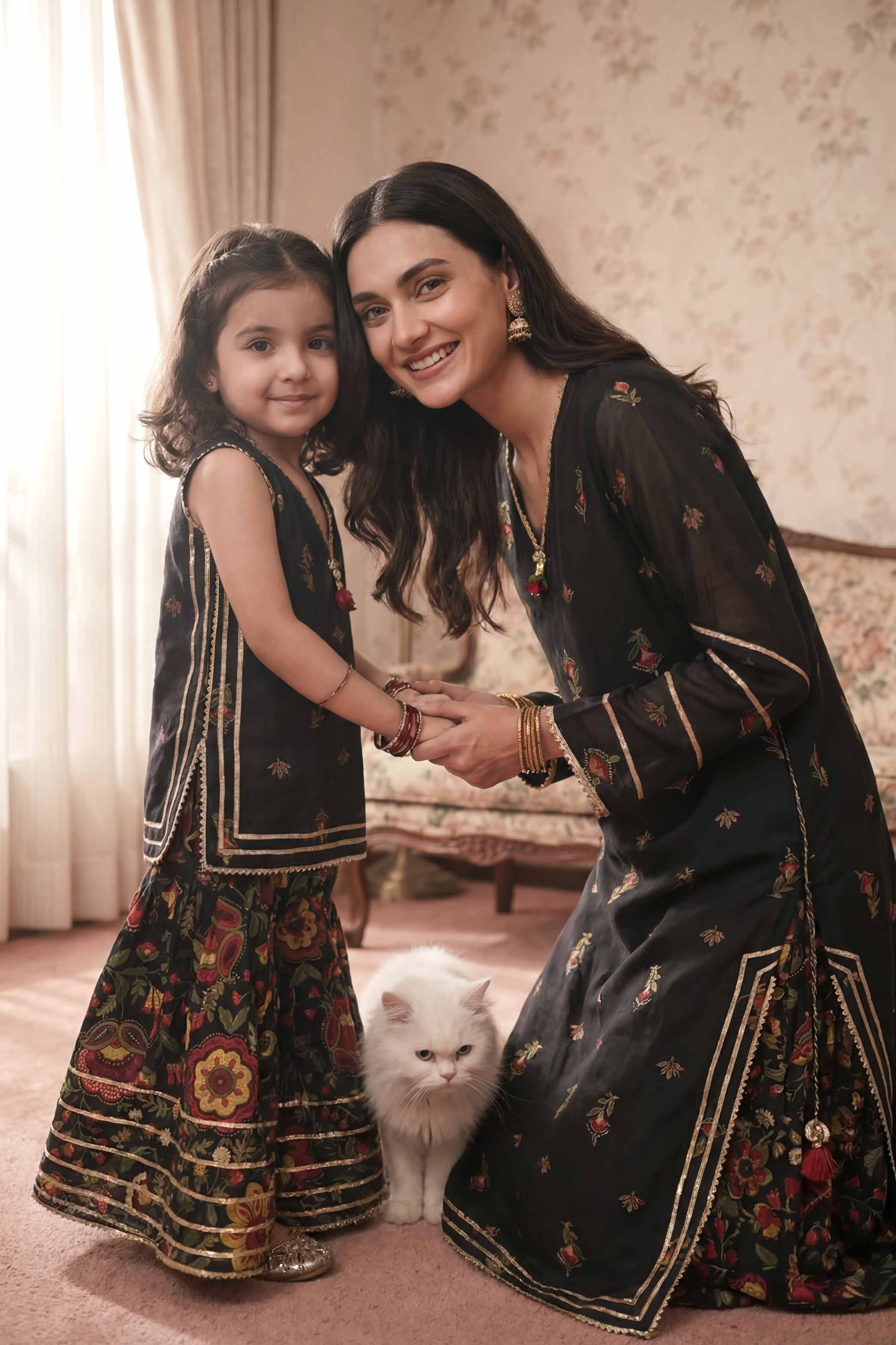Nishat UK - Black Printed Lawn 2 Piece ready to wear Dress
