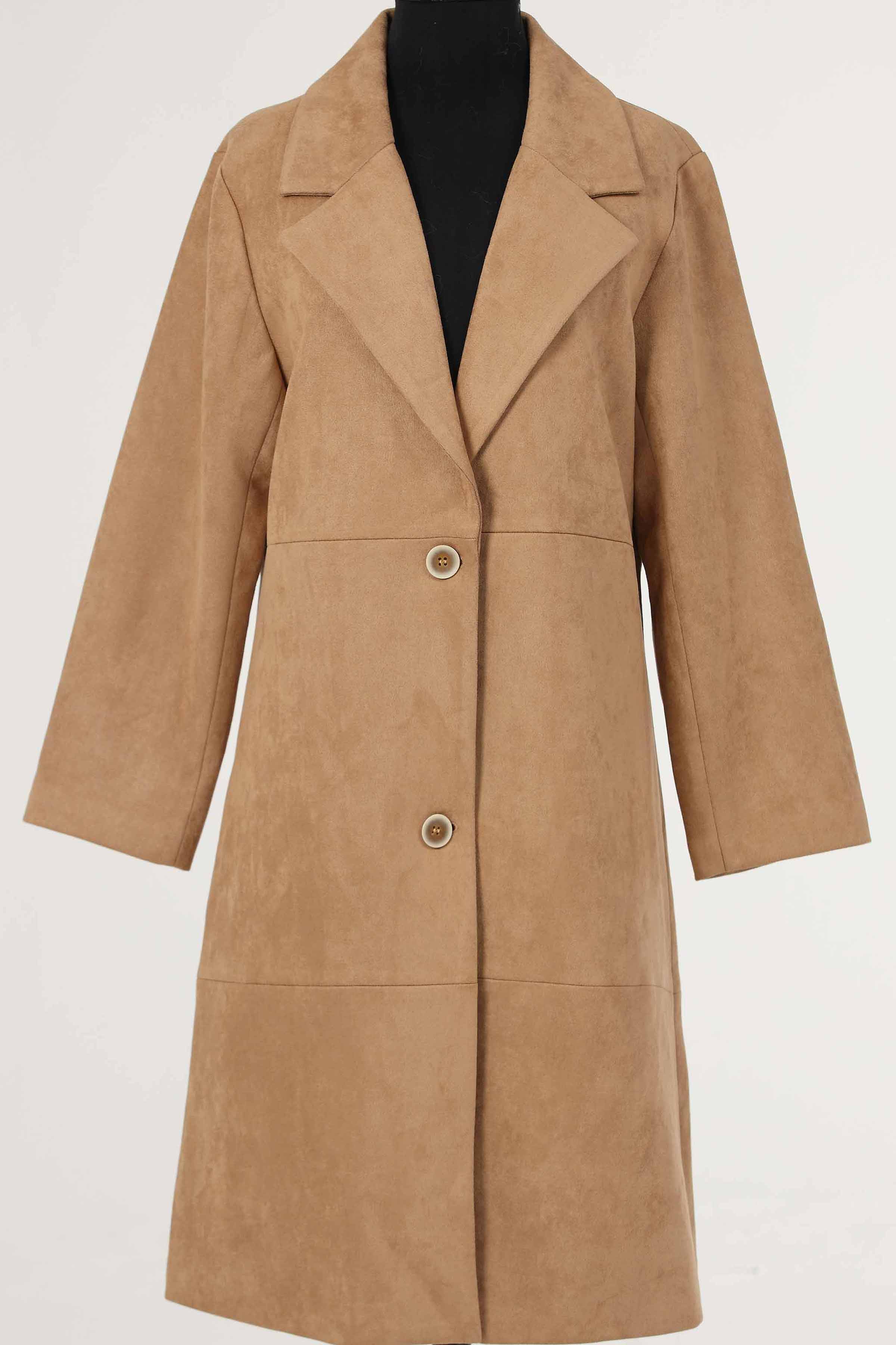 NishatUK - Brown Solids Soft Cozy and Durable 1-piece ready to wear Coat