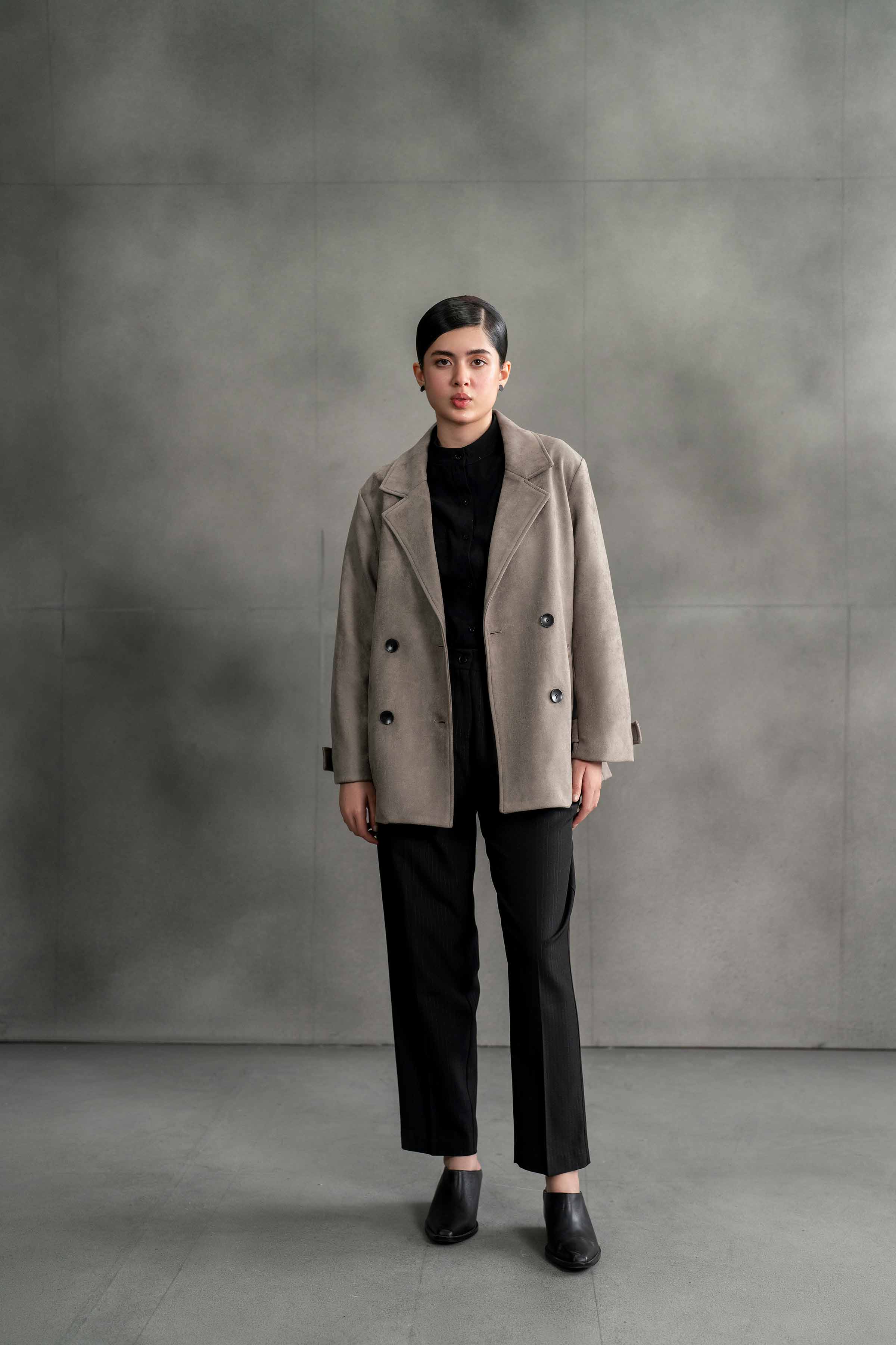 NishatUK - Brown Solids Soft Cozy and Durable 1-piece ready to wear Coat