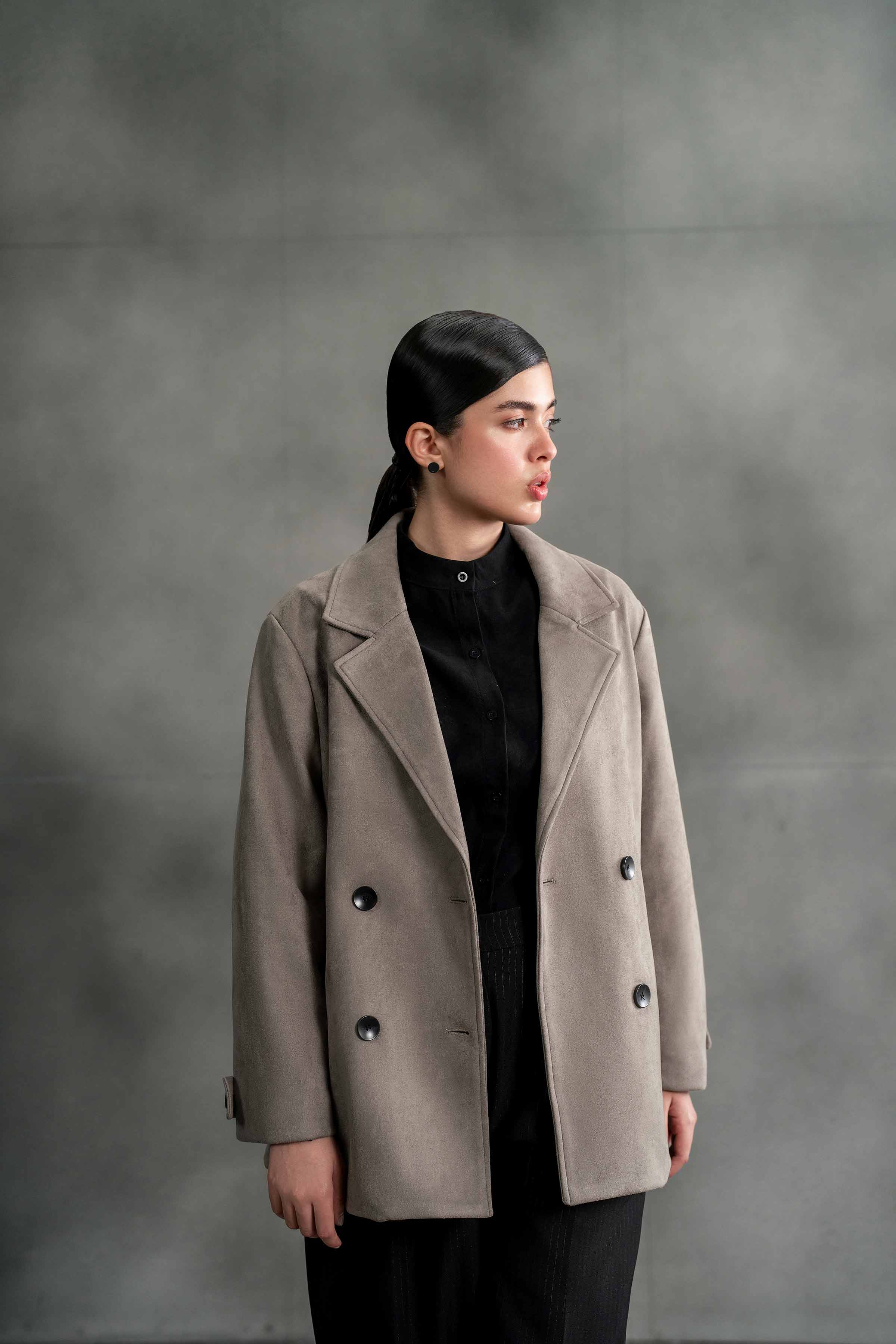 NishatUK - Brown Solids Soft Cozy and Durable 1-piece ready to wear Coat